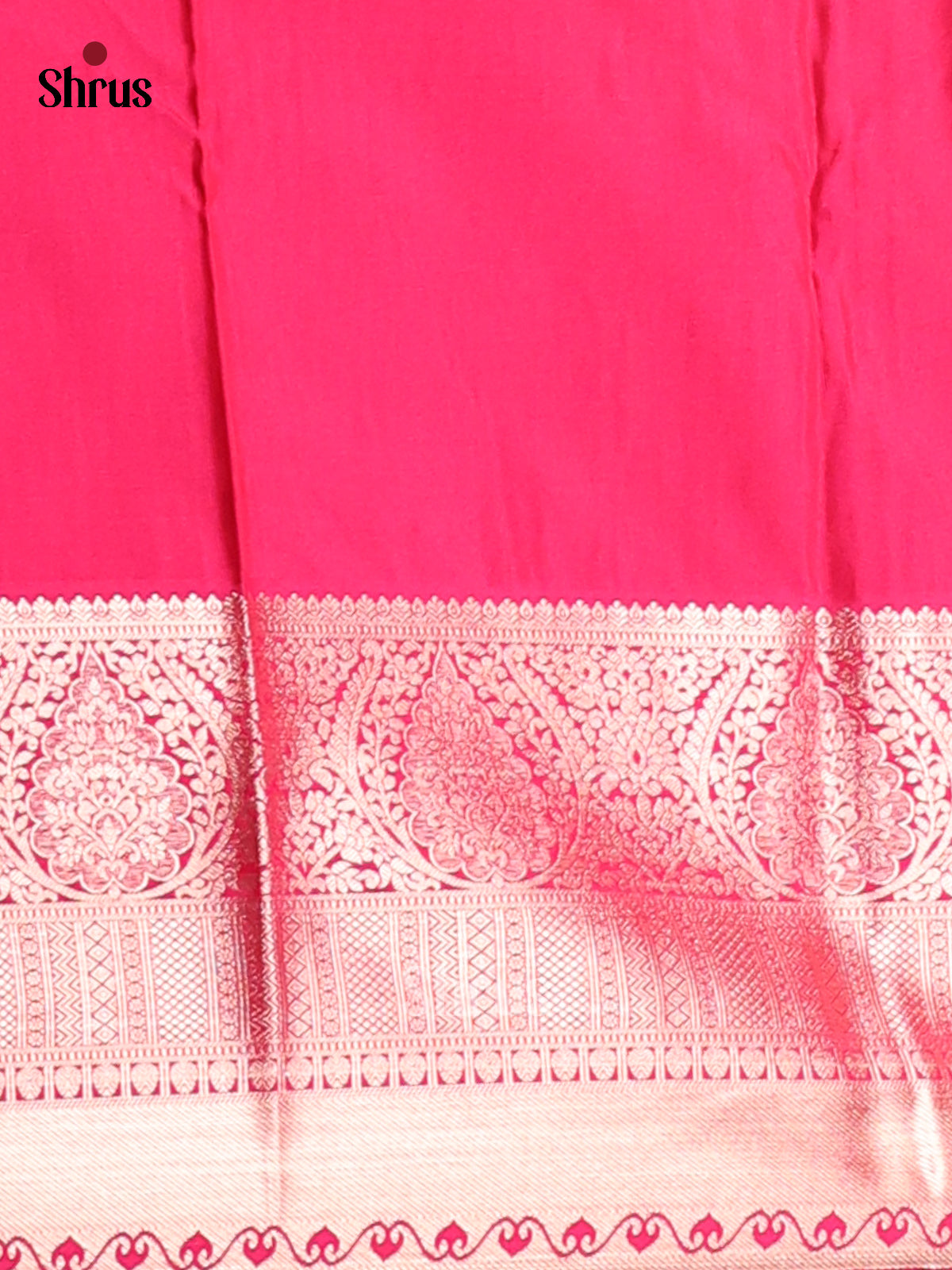 Dark Green with Maroon - Semi Kanchipuram Saree - Shop on Shrus.com