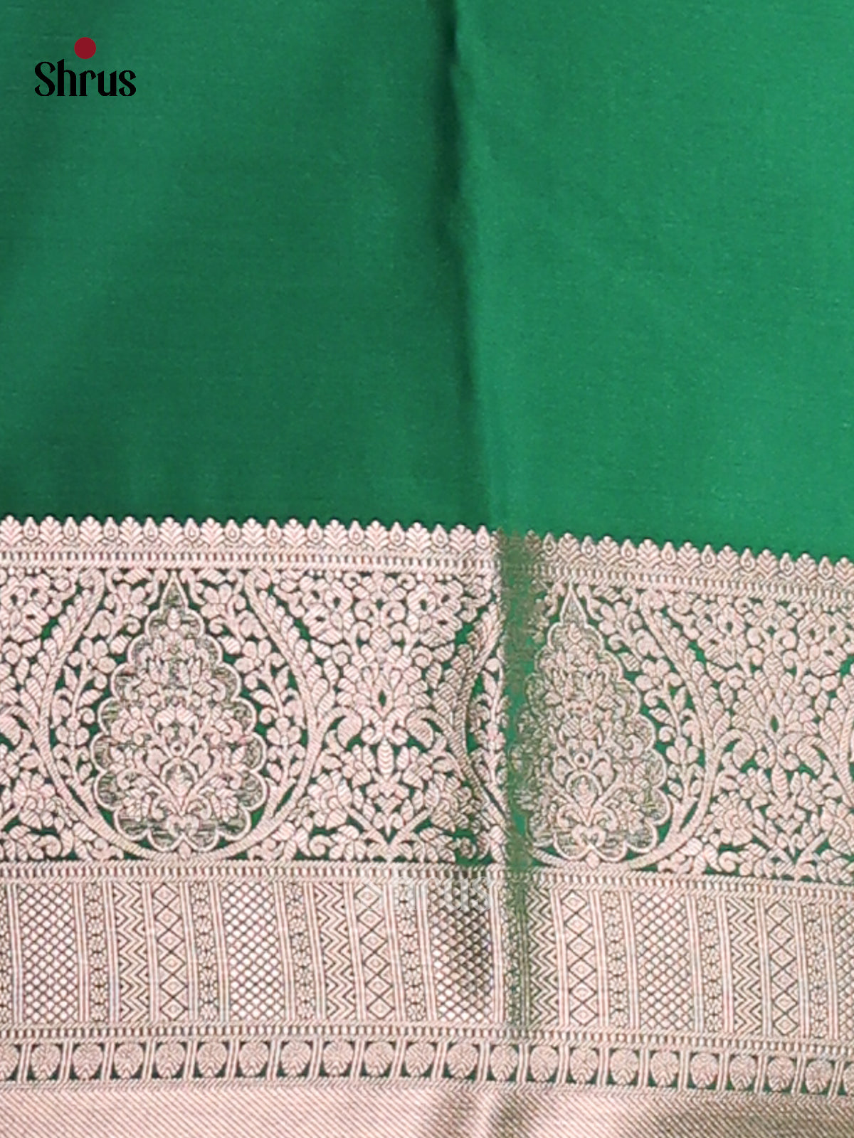 Pink with Green- Semi Kanchipuram Saree - Shop on Shrus.com