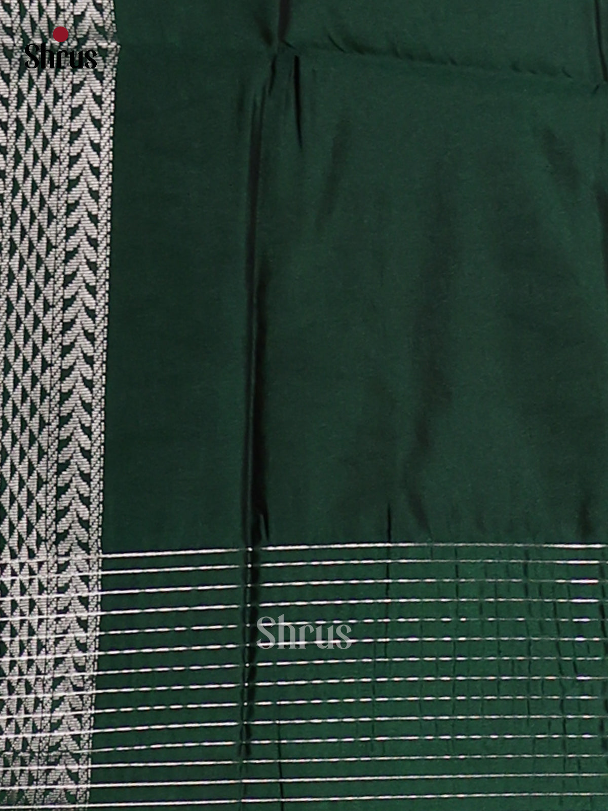 Maroon & Green - Semi Softsilk Saree - Shop on Shrus.com