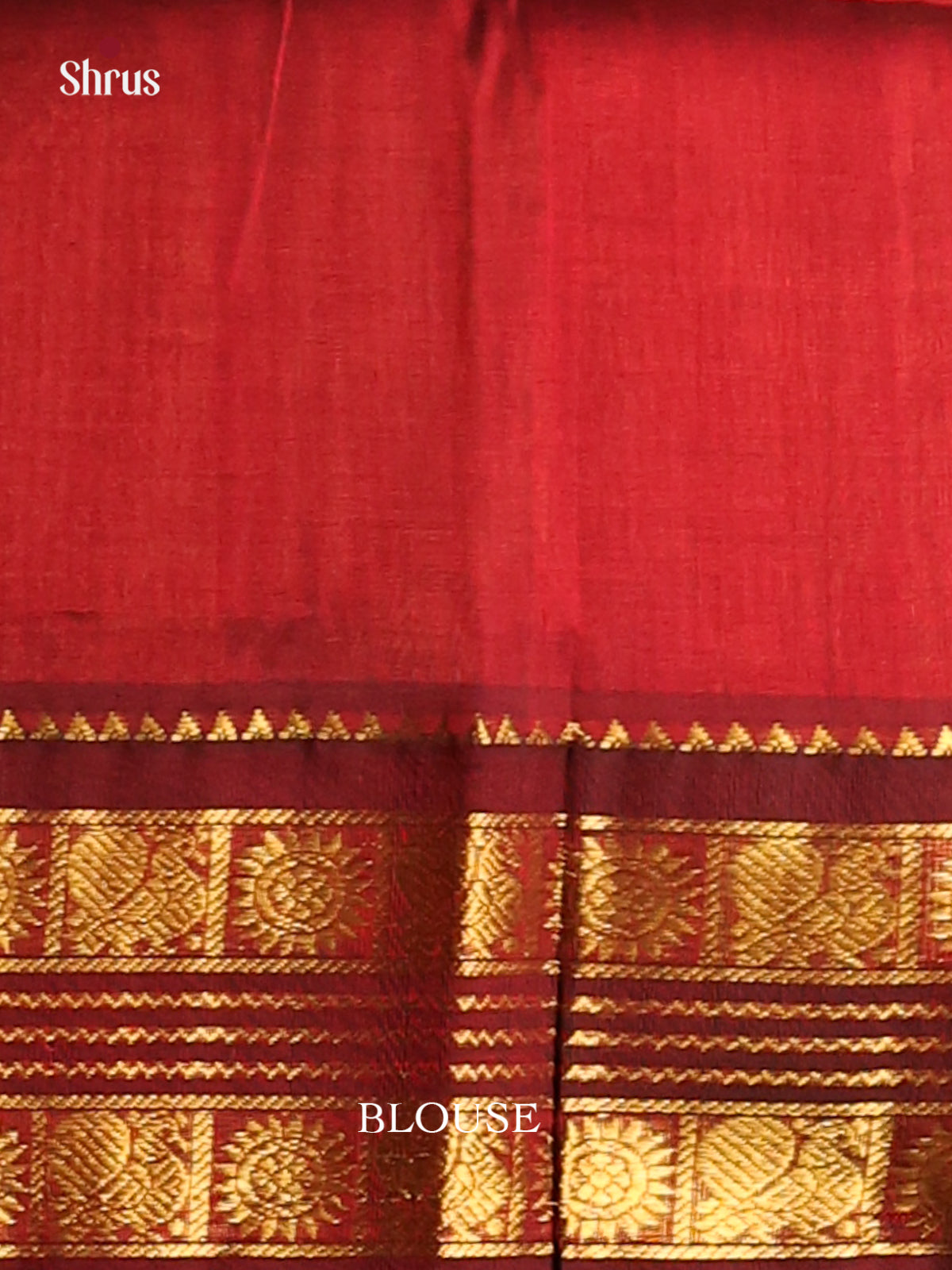 Charming Cream Silk Cotton Saree with brown peacock ,floral zari buttas border - Shop on Shrus.com