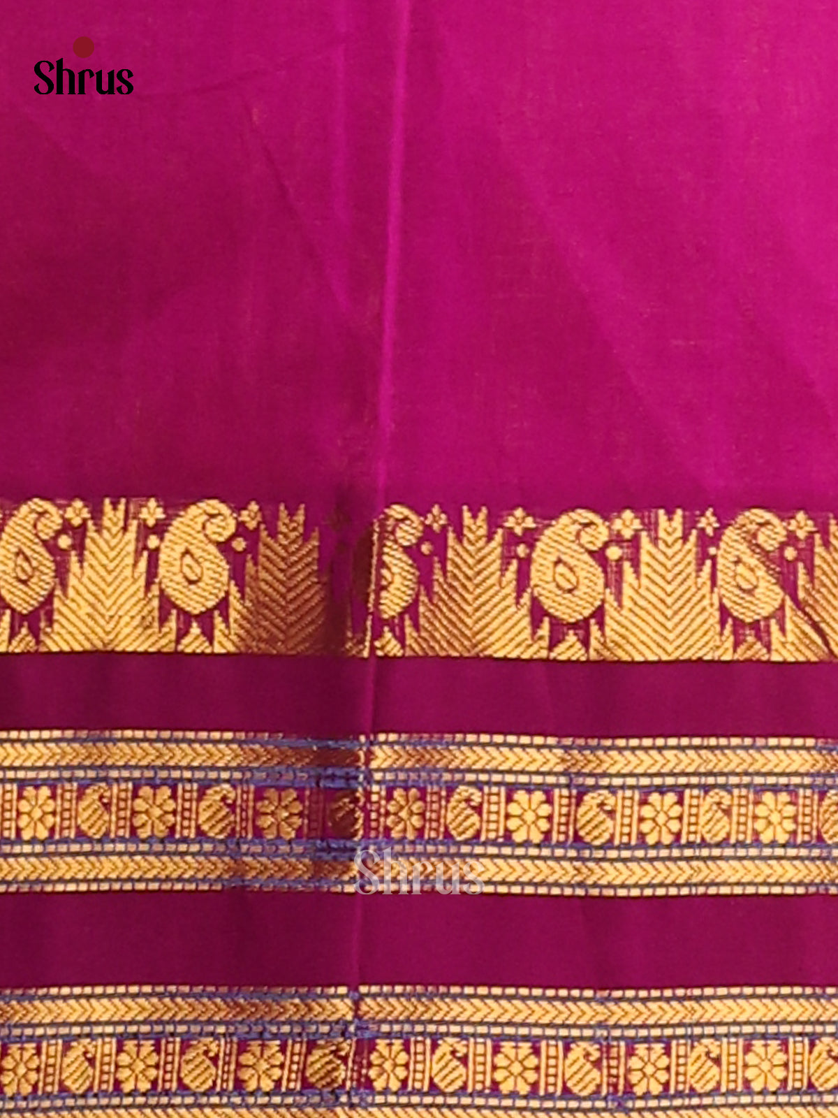 Glorious Yellow Silk Cotton Saree with gold & silver zari - Shop on Shrus.com