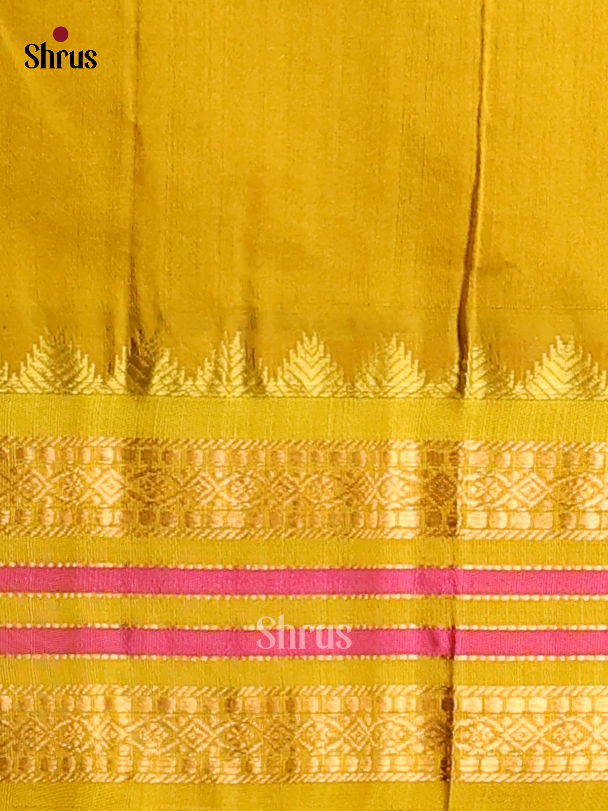 Lustrous Purple Silk Cotton Saree with zari kattam & mustard zari border - Shop on Shrus.com