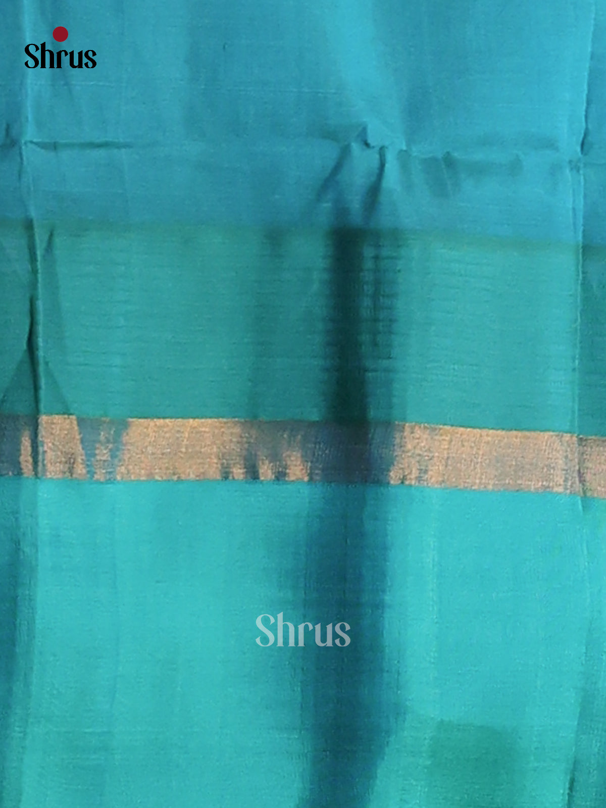 Deep Pink korvai Silk Cotton Saree with zari elephant motifs & teal border -1