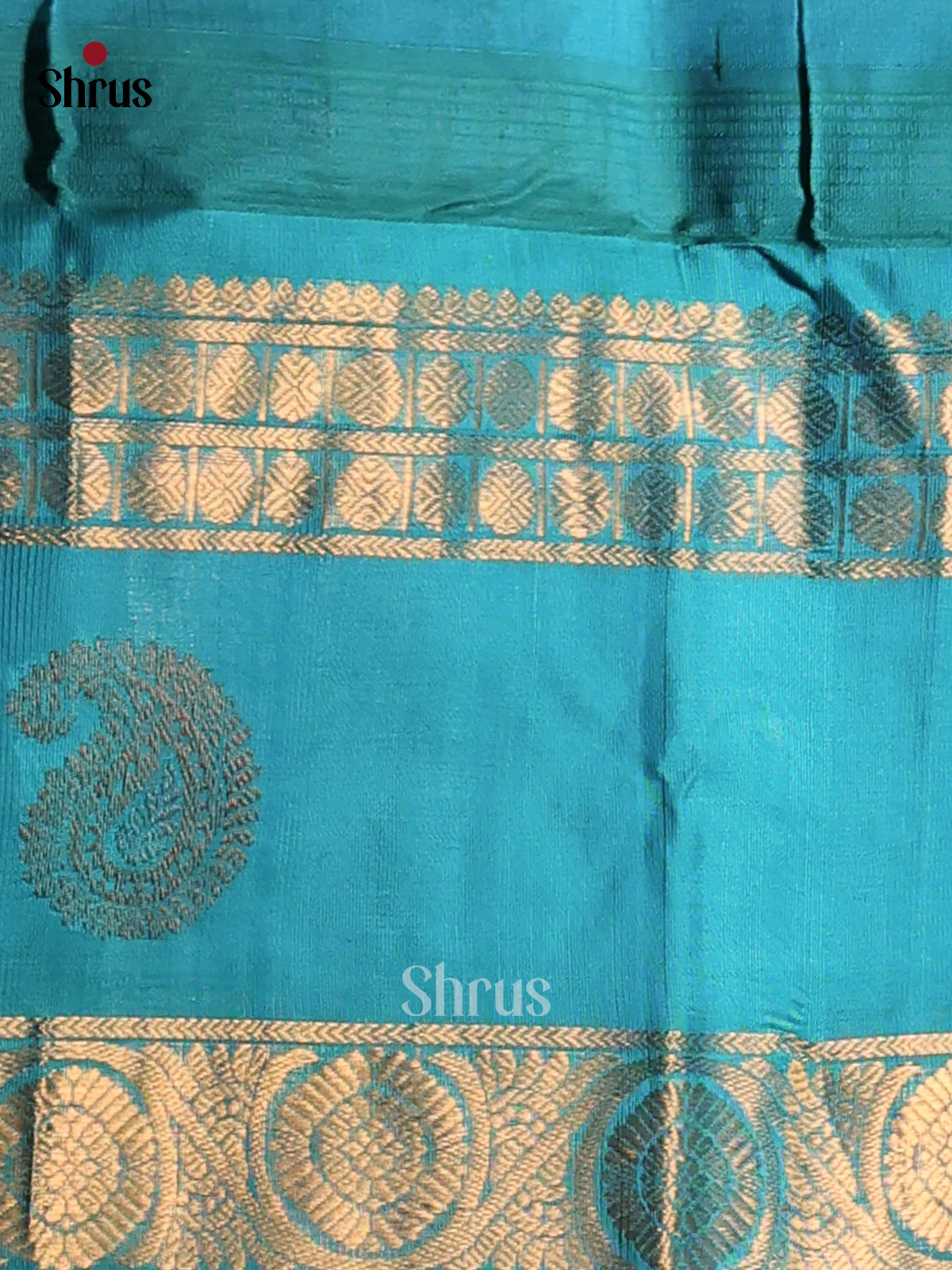 Pretty Violet Silk Cotton Saree gleams with zari buttas & contrast blue rettaipet border -1