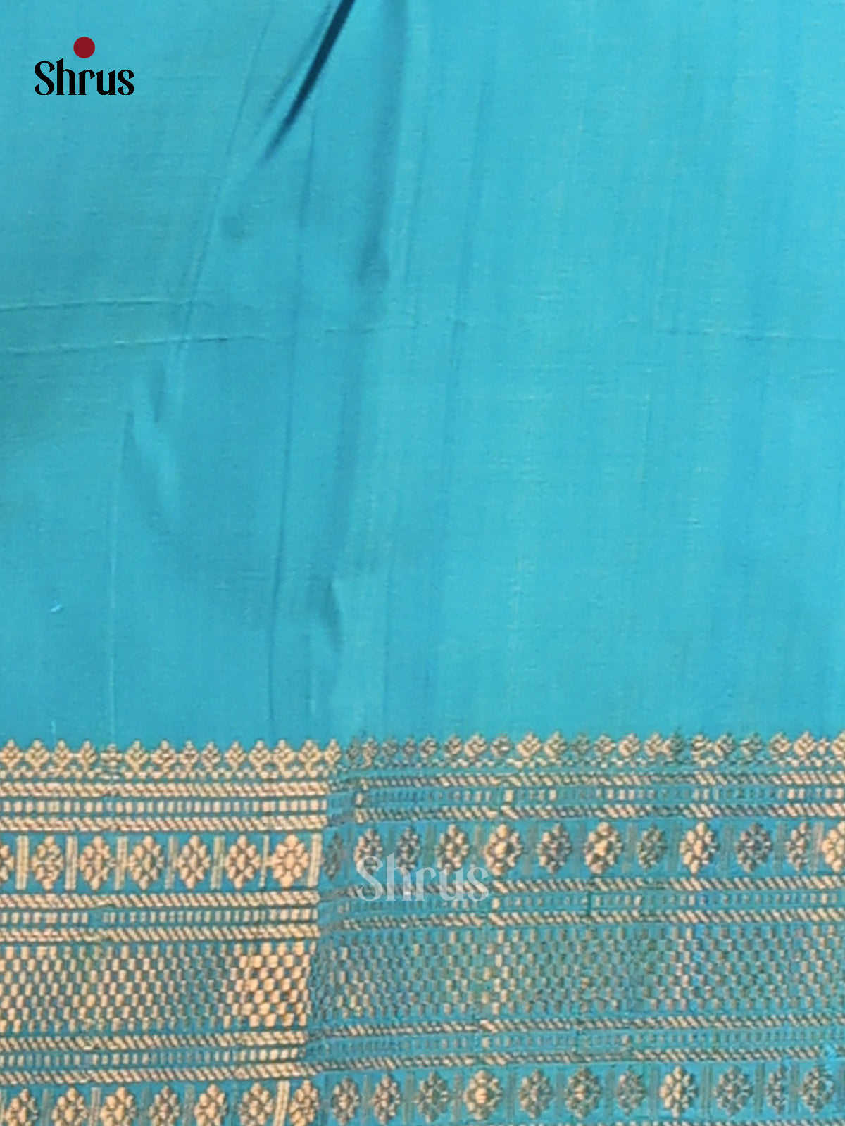 Radiant Orange Silk Cotton Saree with gold zari podi kattam & brocade pallu - Shop on Shrus.com