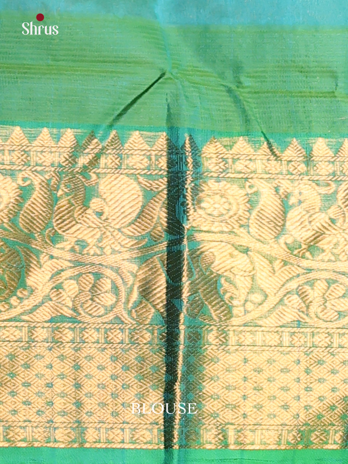 Gorgeous Cream Silk Cotton Saree with zari peacock, elephant vines border -1