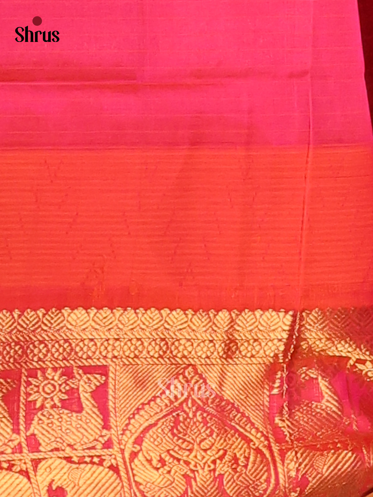 Vibrant Blue Silk Cotton Saree with thread woven checks & rich zari brocade border - Shop on Shrus.com