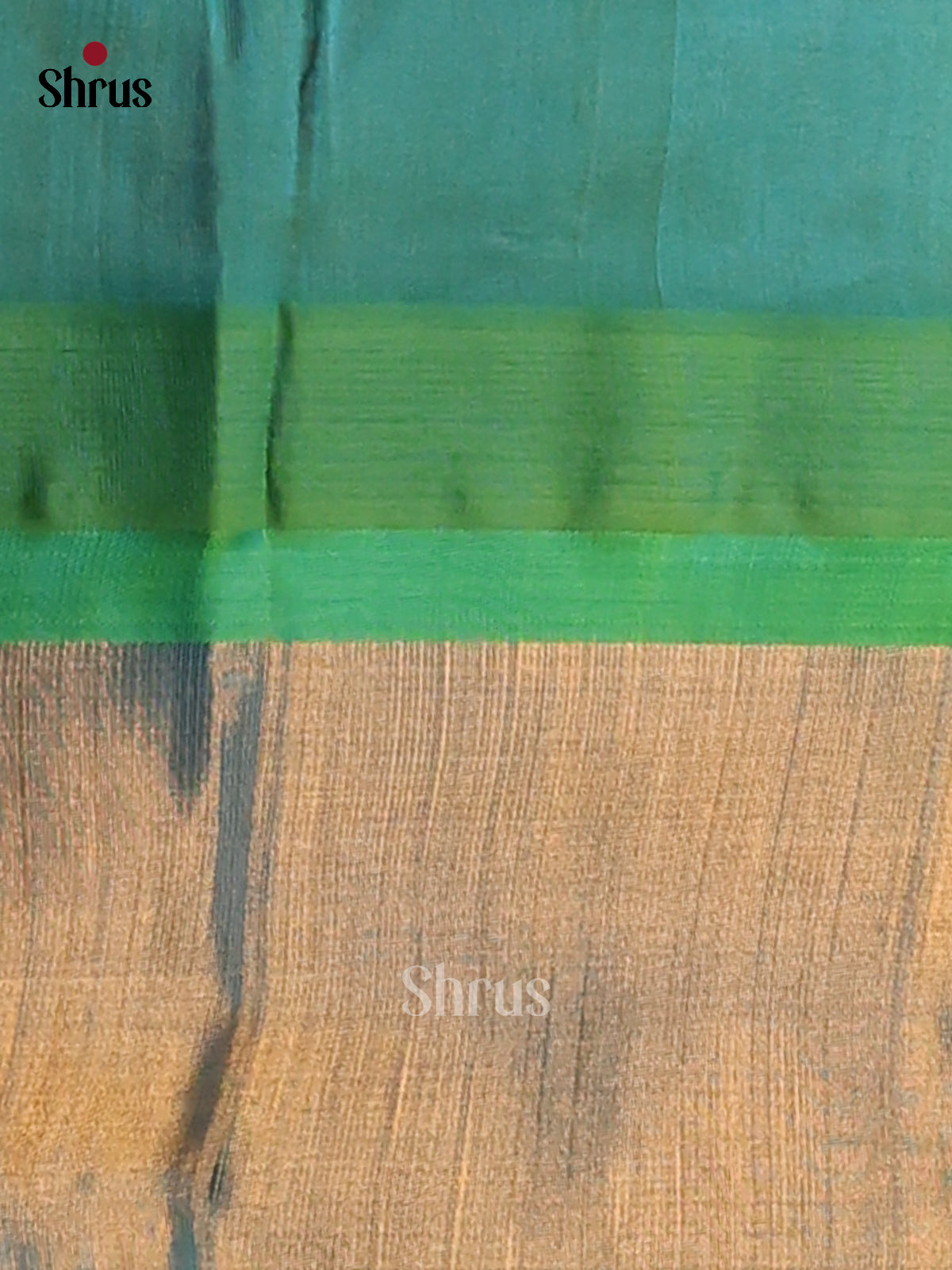 Luminous yellow Silk Cotton Saree with teal green zari brocade pallu - Shop on Shrus.com