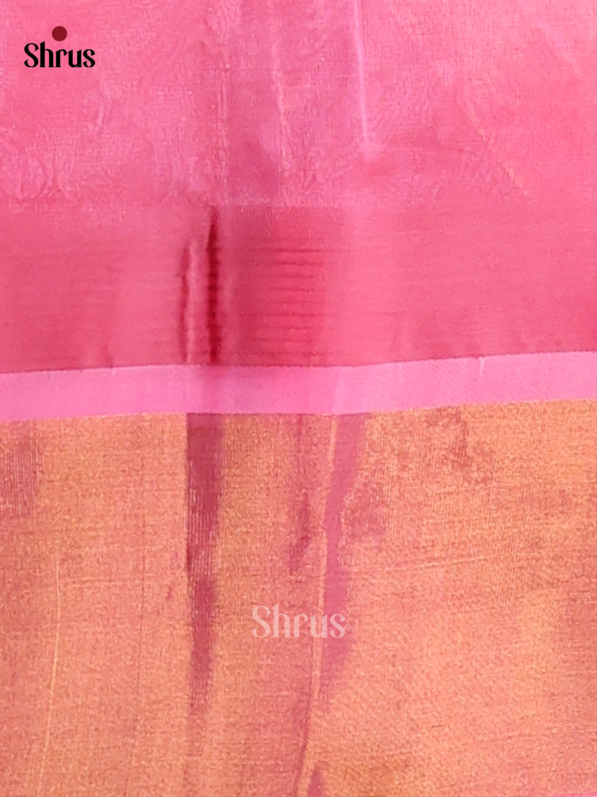 Fabulous Cream Silk Cotton Saree with Pink Kaddi Zari Border - Shop on Shrus.com