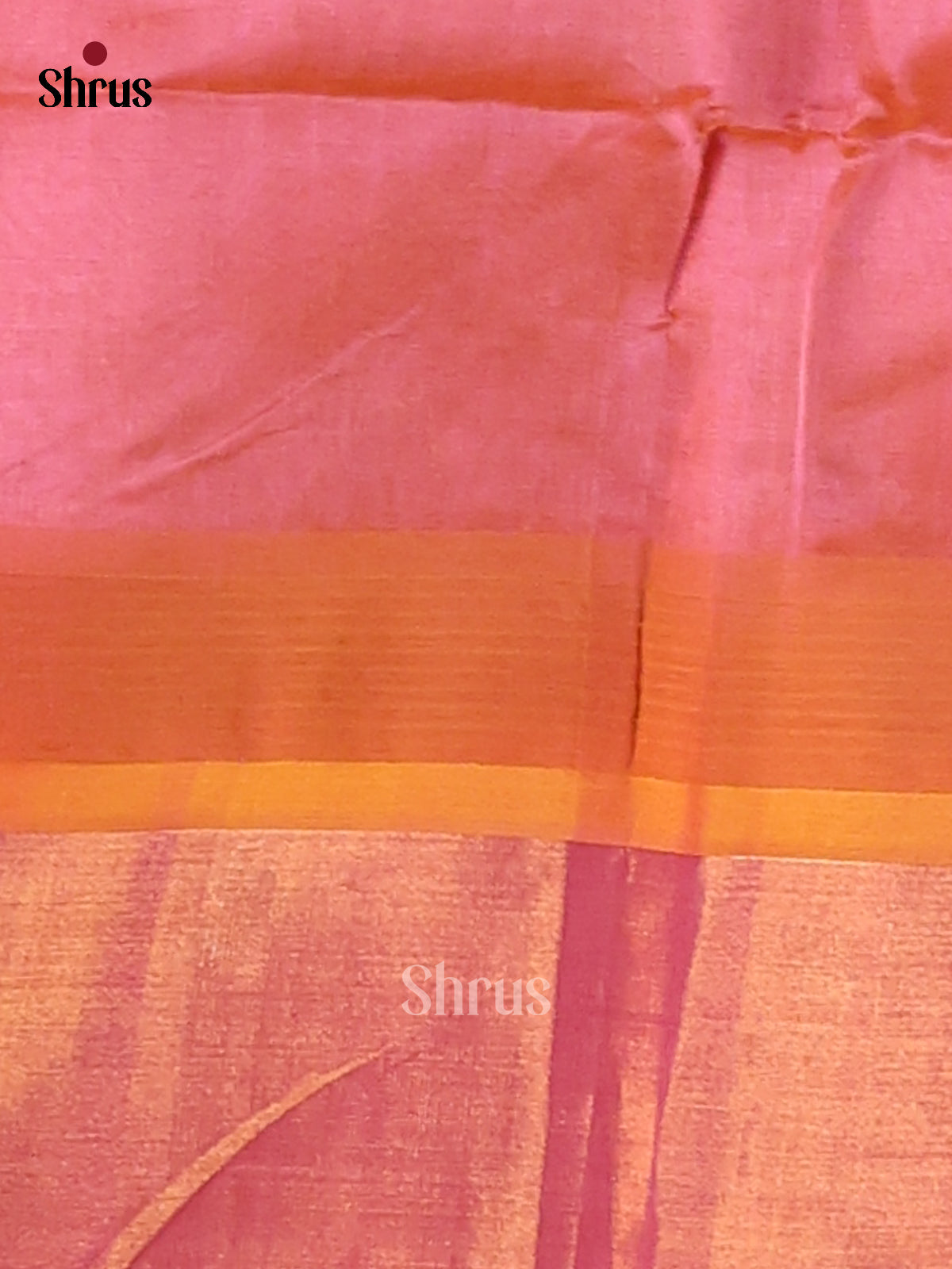 Vivacious Green Silk Cotton Saree with contrast Orangish pink pallu - Shop on Shrus.com