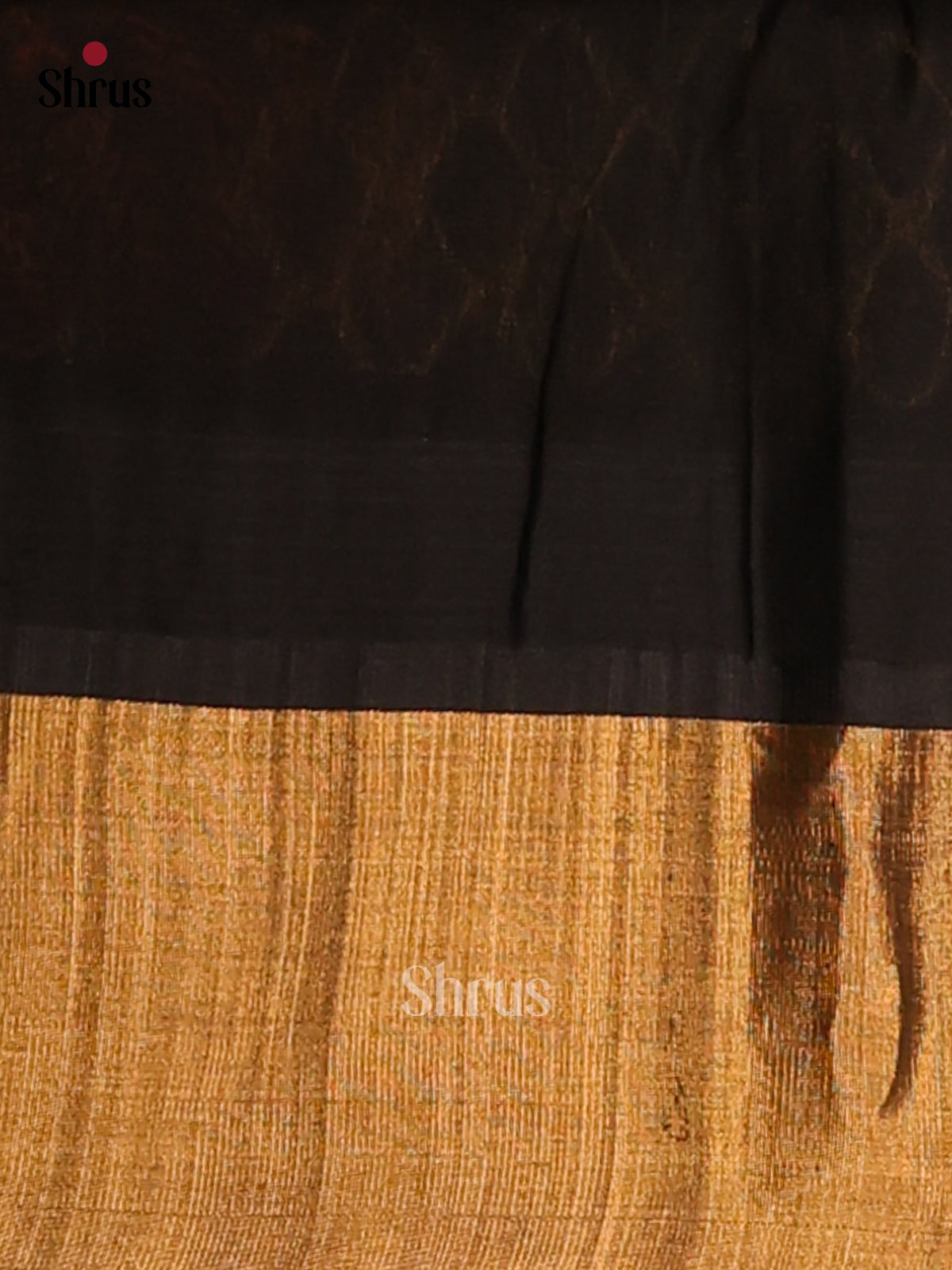 Radiant Yellow Silk Cotton Saree with black brocade pallu - Shop on Shrus.com