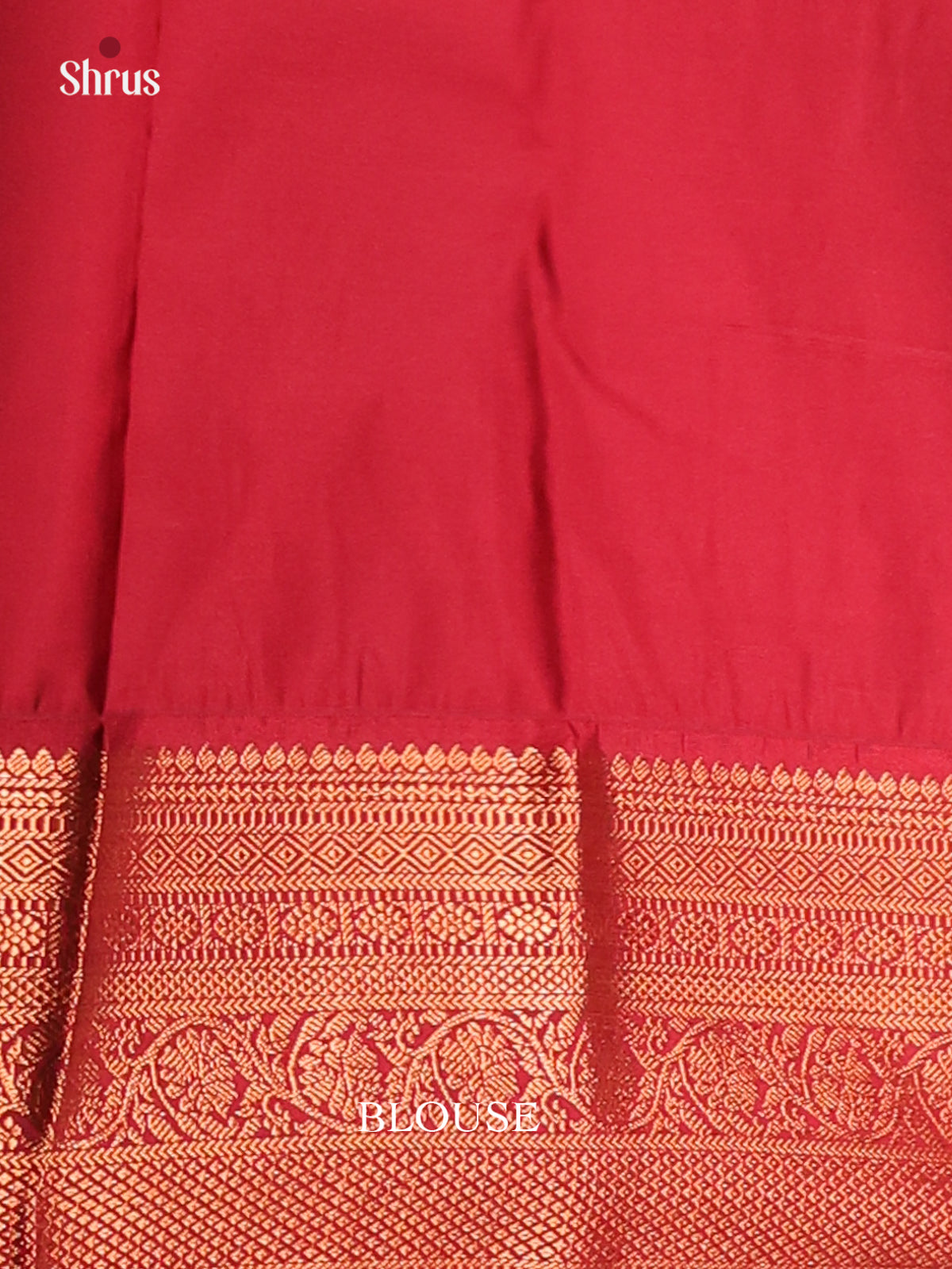 Blue & Red - Semi Kanchipuram Saree - Shop on Shrus.com