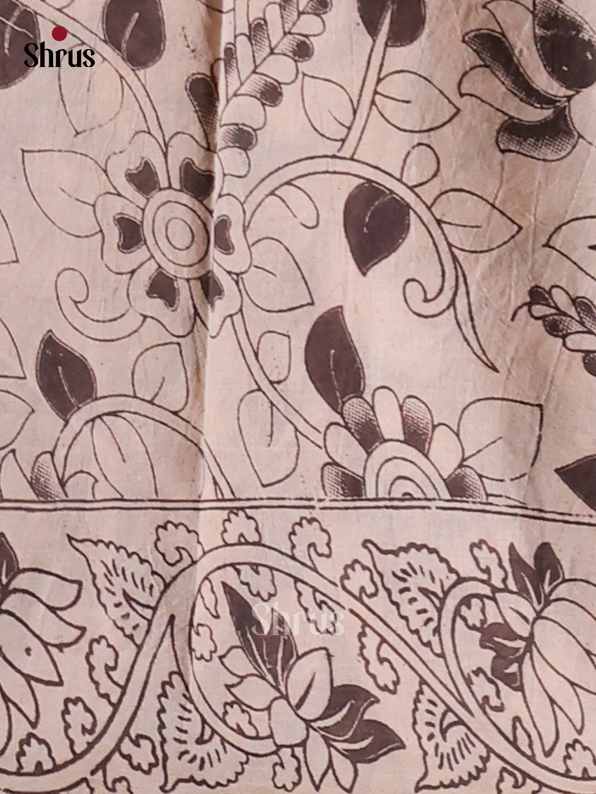 Black & White - kalamkari-cotton Saree - Shop on Shrus.com