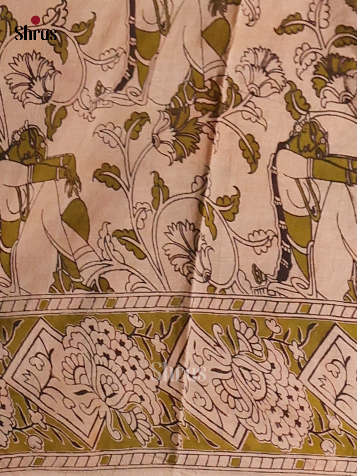Black & Yellow - kalamkari-cotton Saree - Shop on Shrus.com