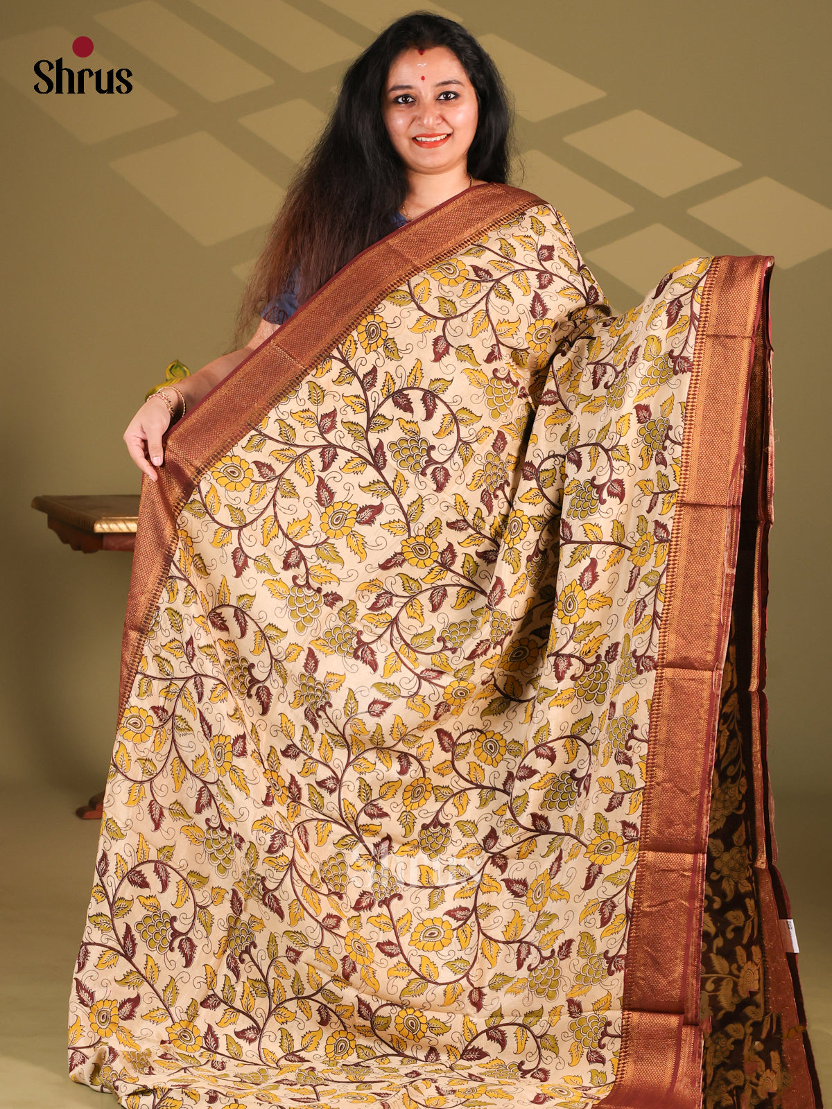 DES28150 - chennur-kalamkari Saree - Shop on Shrus.com