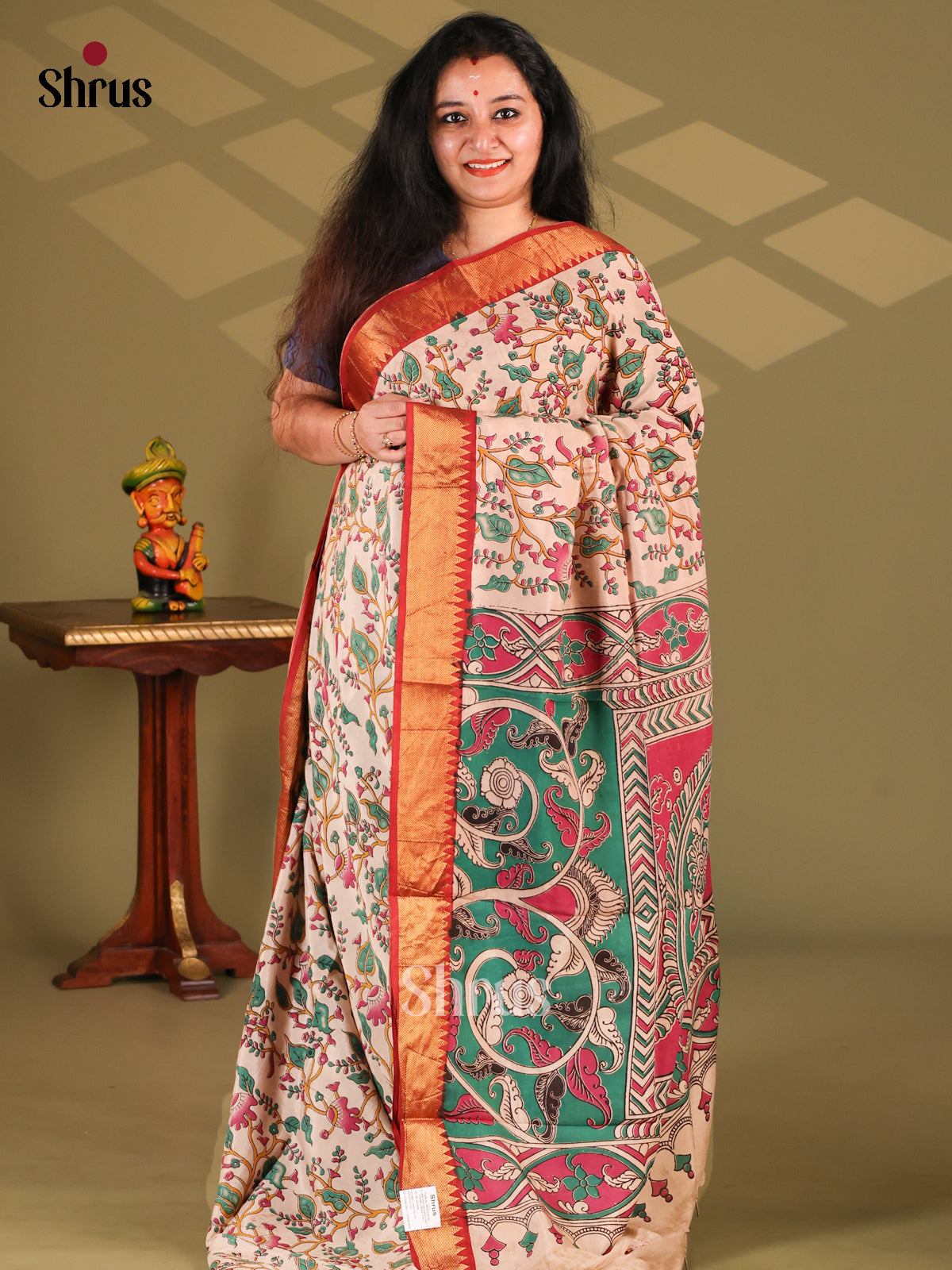 DES28151 - chennur-kalamkari Saree - Shop on Shrus.com
