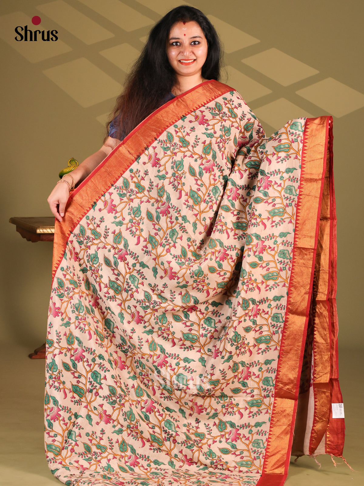 DES28151 - chennur-kalamkari Saree - Shop on Shrus.com