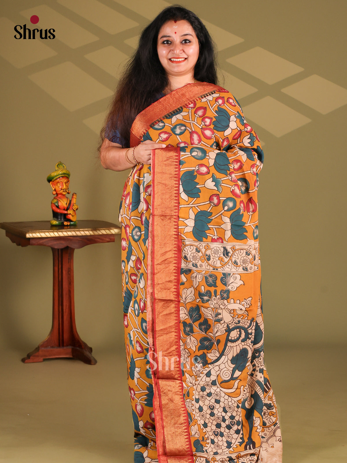 DES28152 - chennur-kalamkari Saree - Shop on Shrus.com