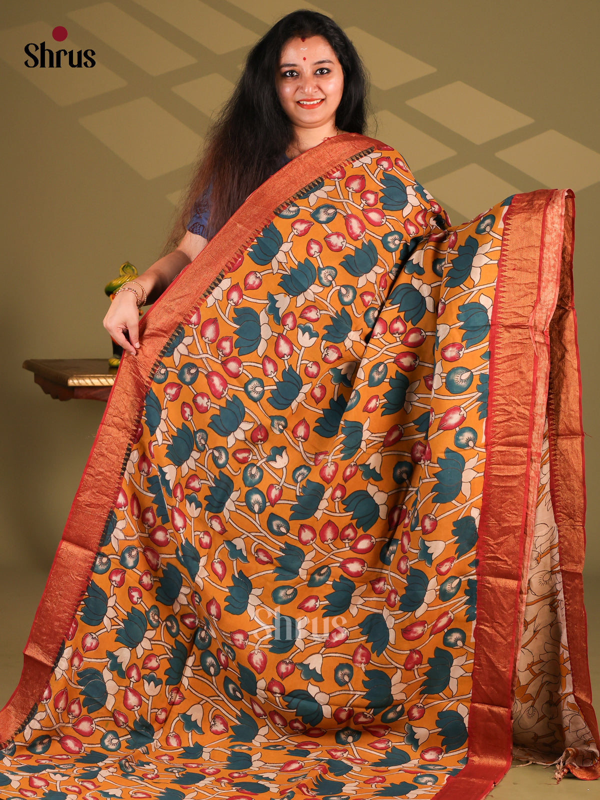 DES28152 - chennur-kalamkari Saree - Shop on Shrus.com