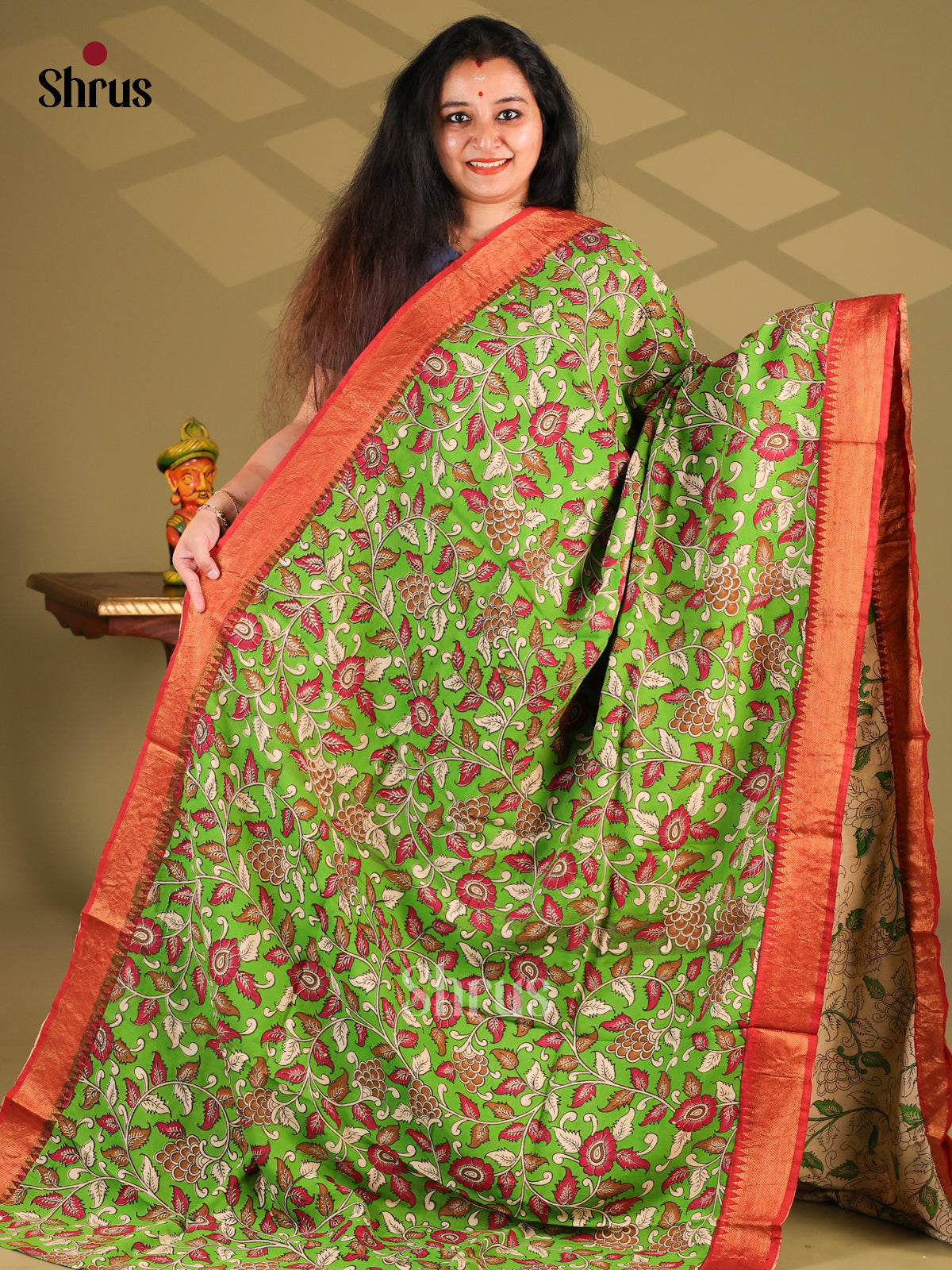 DES28153 - chennur-kalamkari Saree - Shop on Shrus.com