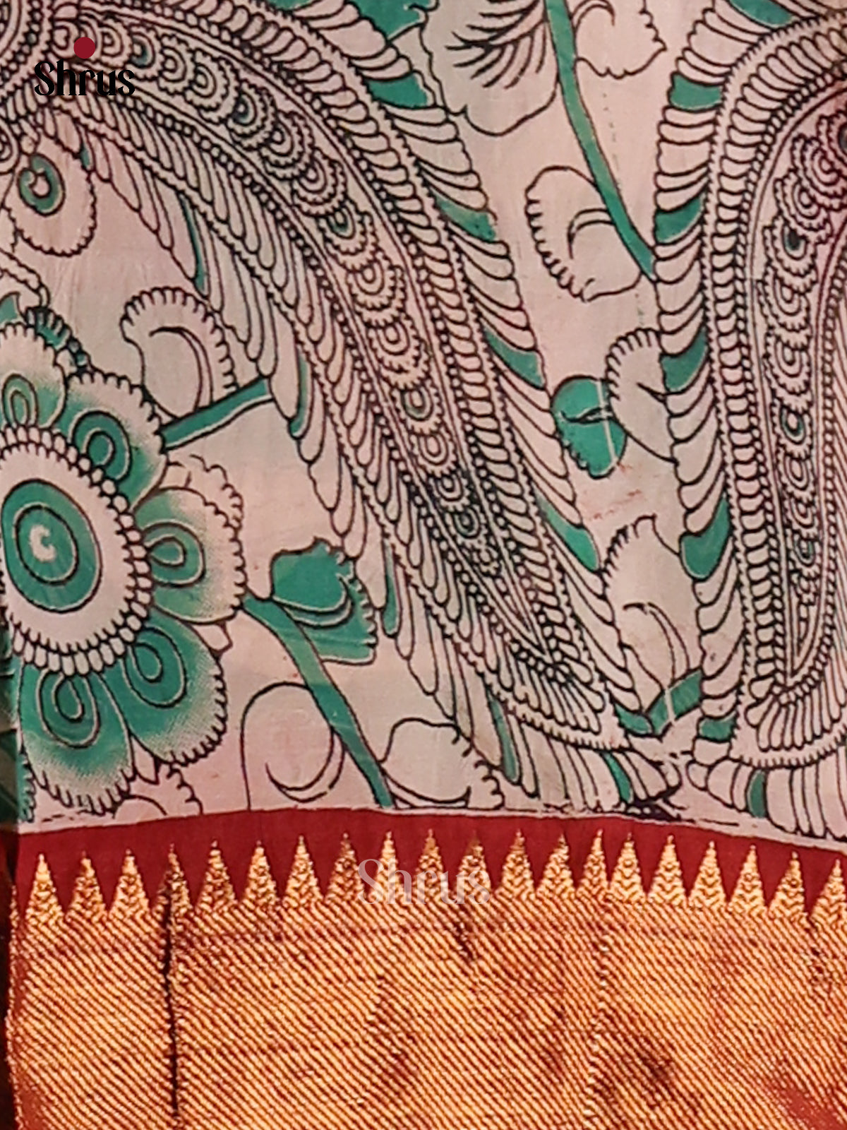 DES28154- chennur-kalamkari Saree - Shop on Shrus.com