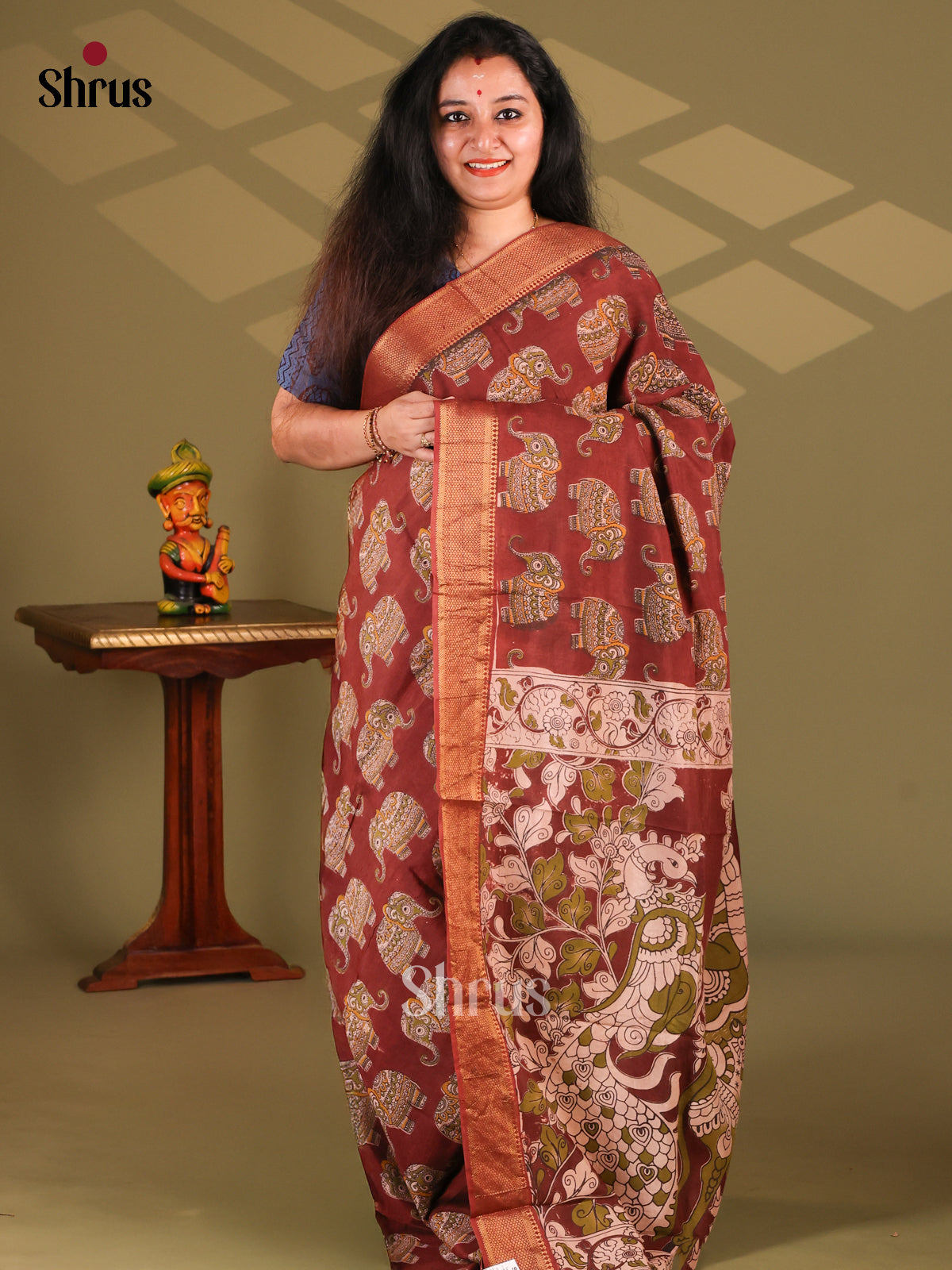 DES28163 - chennur-kalamkari Saree - Shop on Shrus.com
