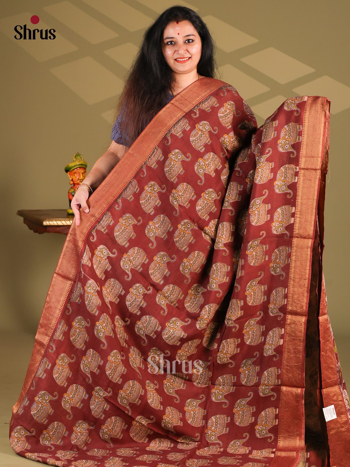 DES28163 - chennur-kalamkari Saree - Shop on Shrus.com