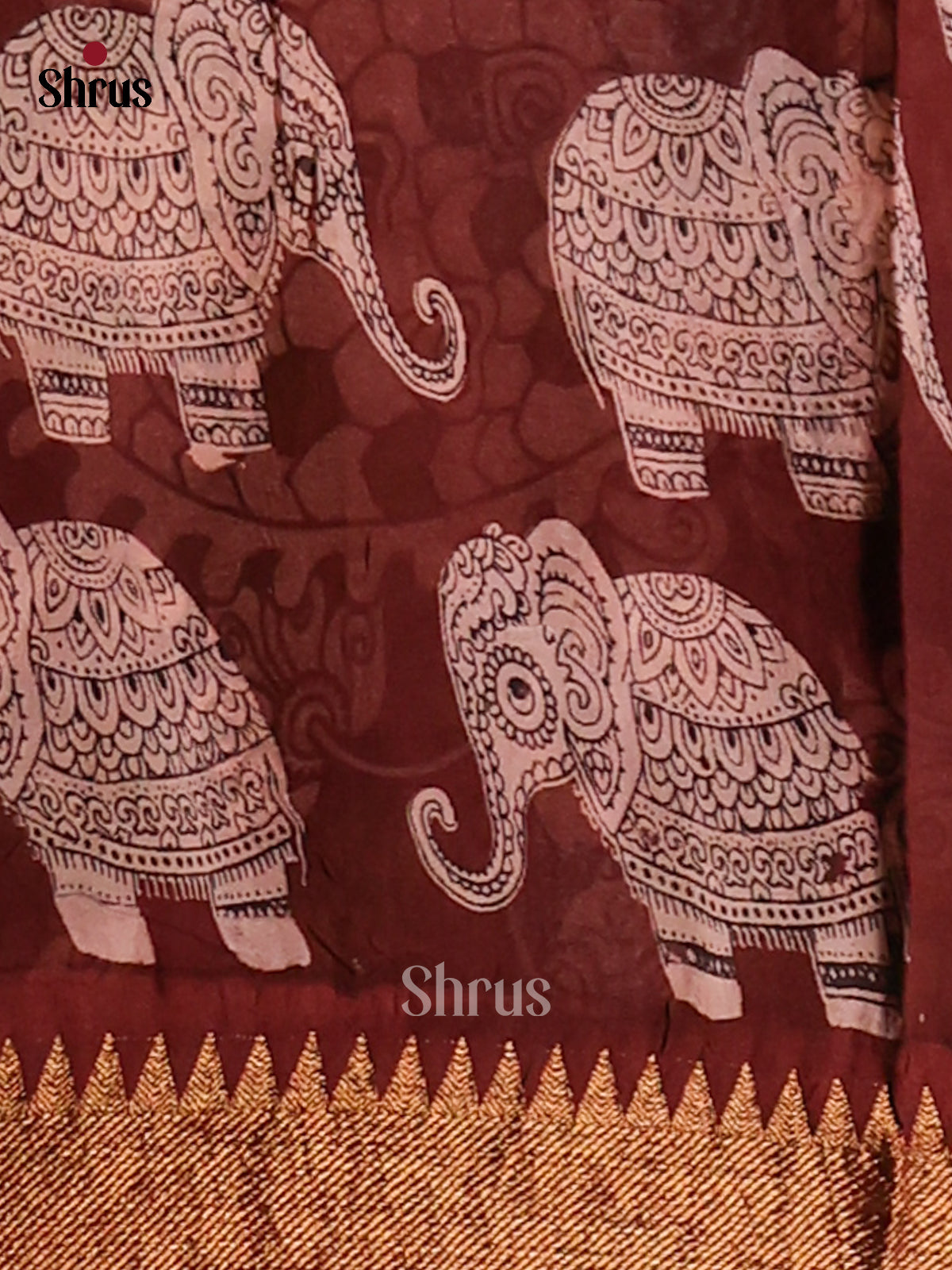 DES28164- chennur-kalamkari Saree - Shop on Shrus.com