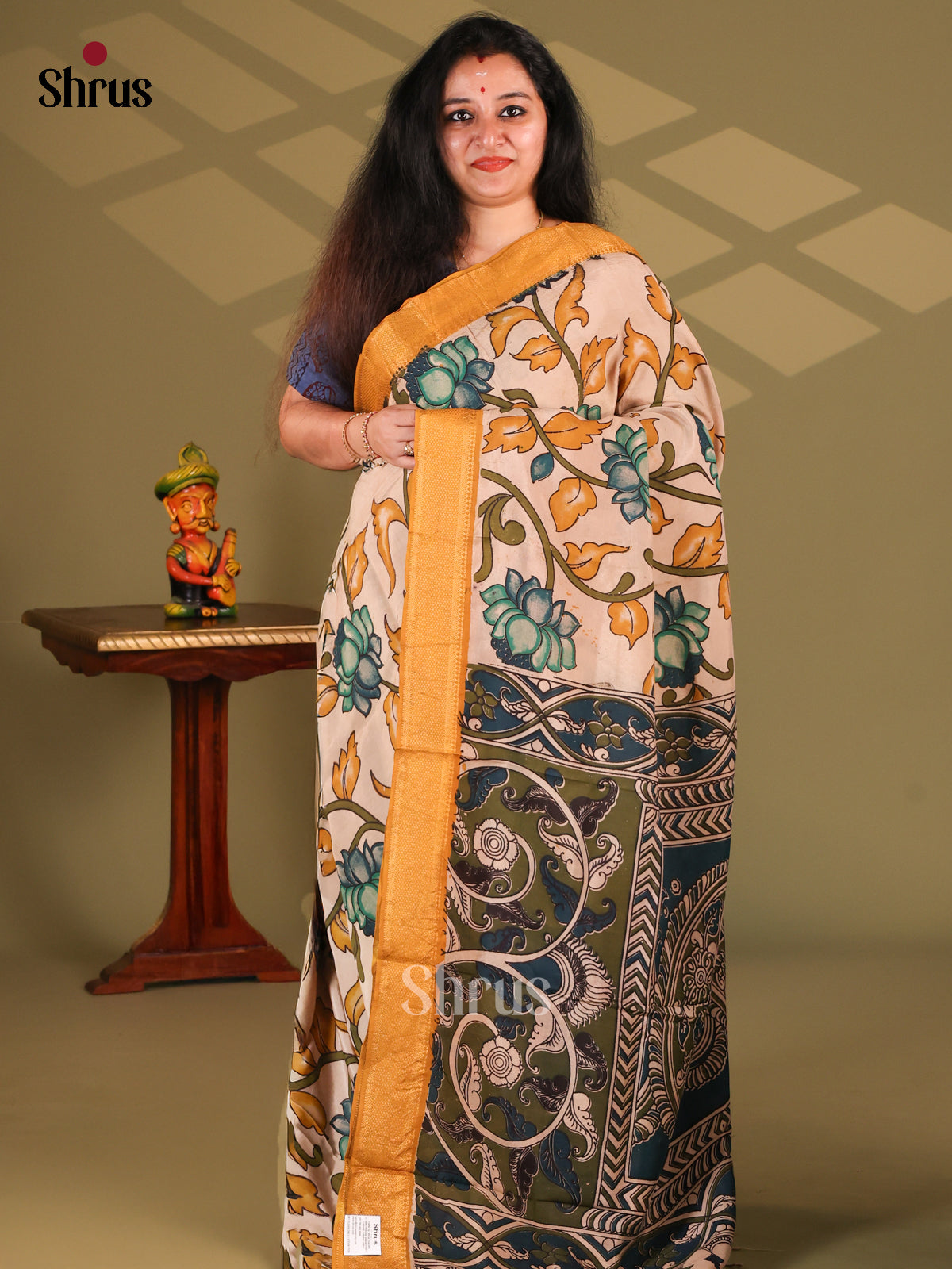 DES28166 - chennur-kalamkari Saree - Shop on Shrus.com