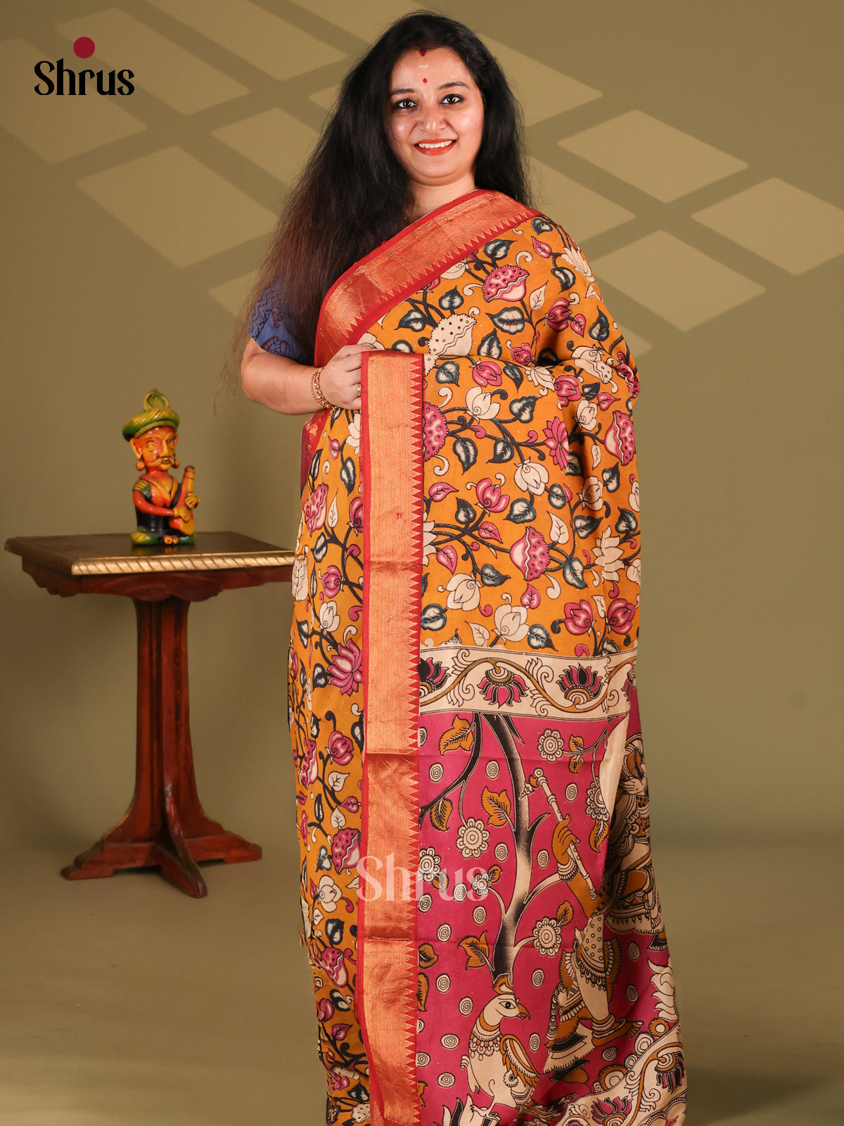 DES28168 - chennur-kalamkari Saree - Shop on Shrus.com