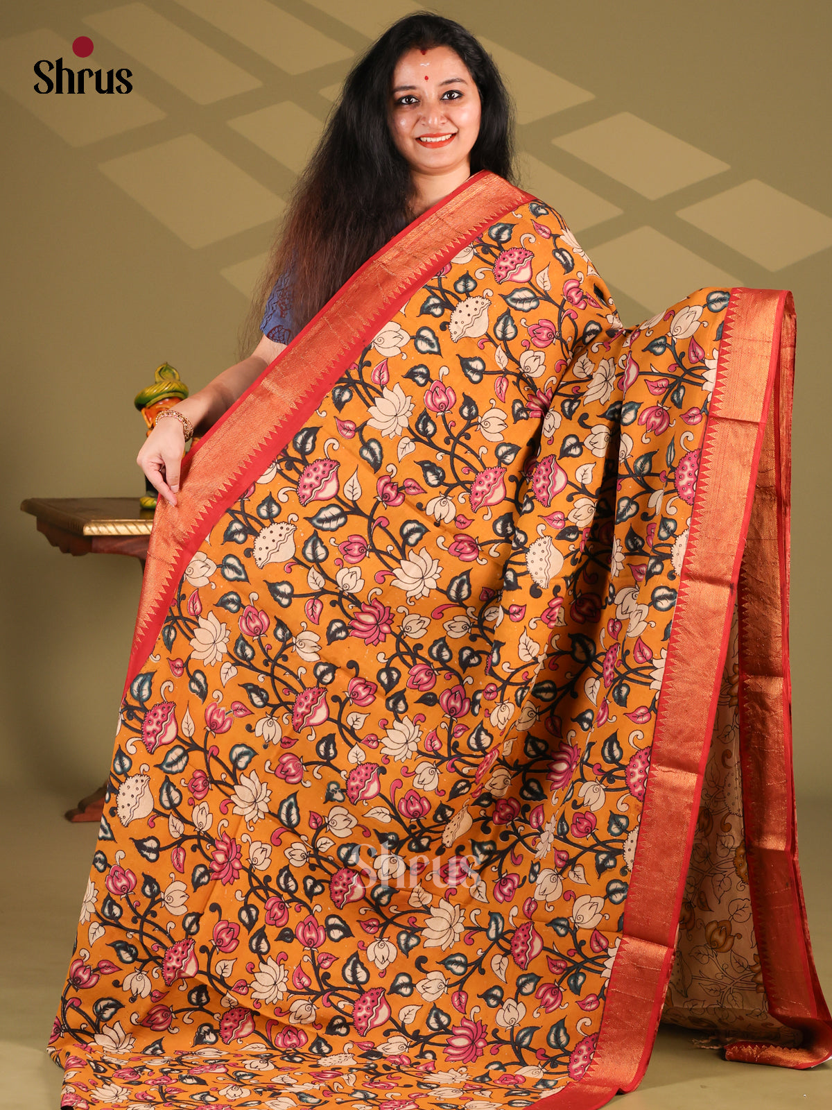 DES28168 - chennur-kalamkari Saree - Shop on Shrus.com