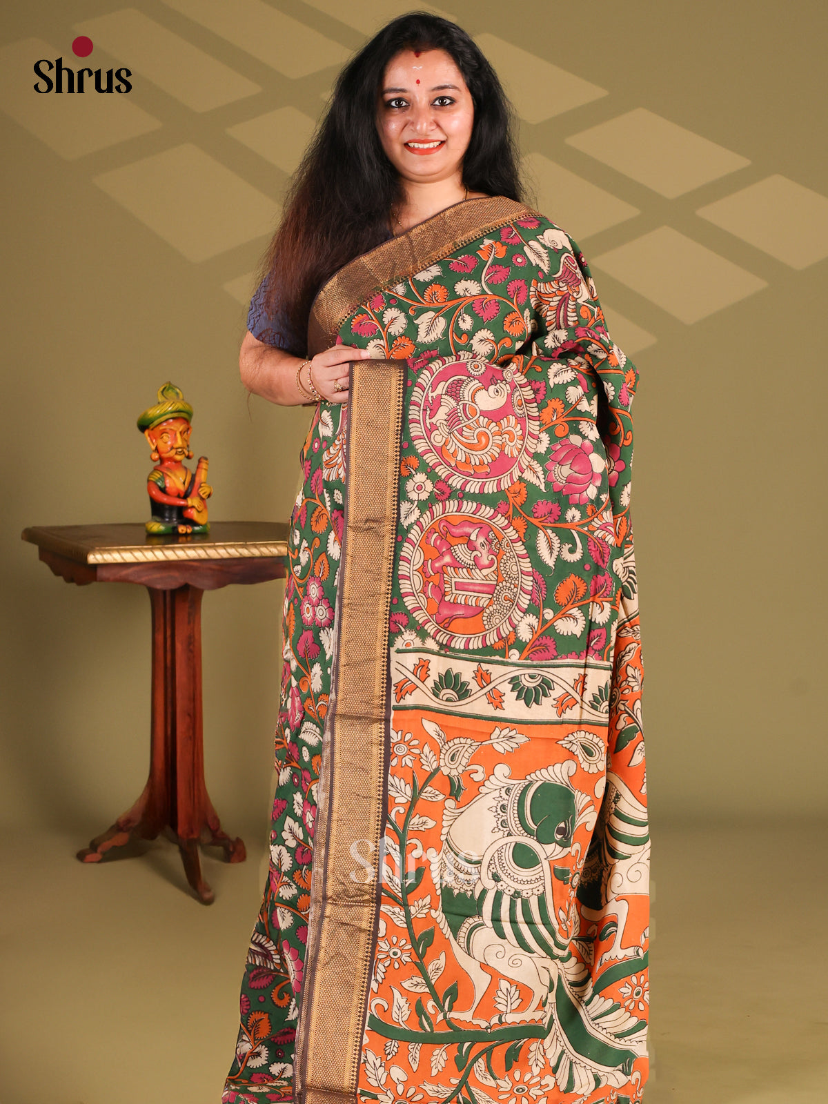 DES28170 - chennur-kalamkari Saree - Shop on Shrus.com