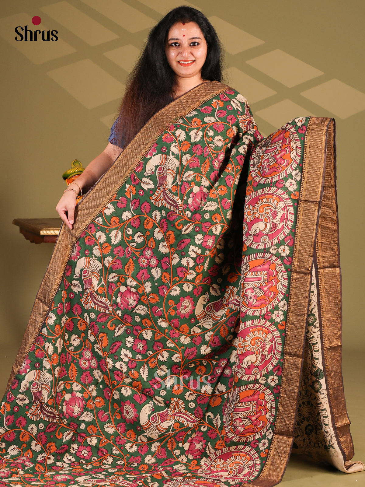 DES28170 - chennur-kalamkari Saree - Shop on Shrus.com