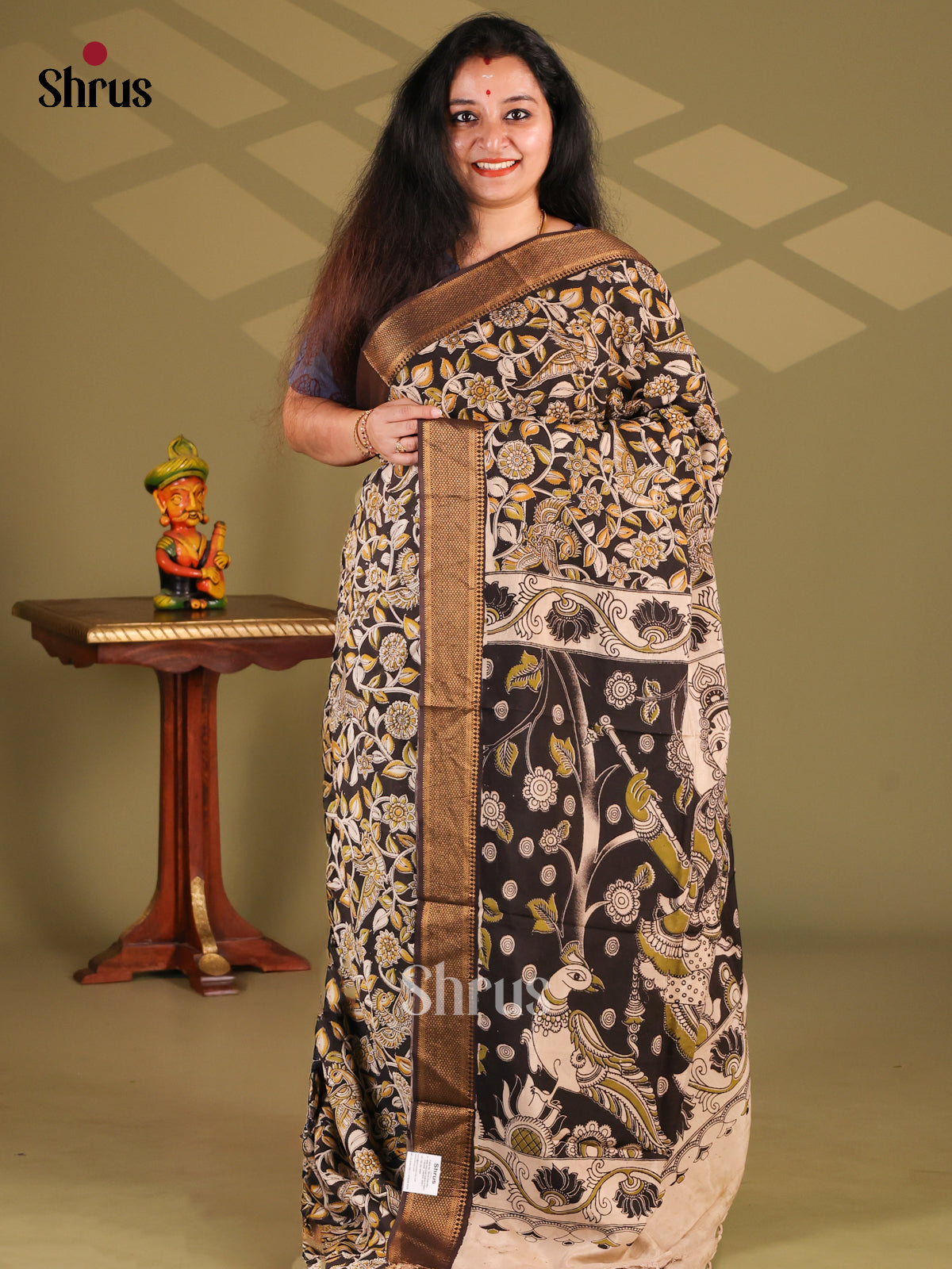 DES28173- chennur-kalamkari Saree - Shop on Shrus.com