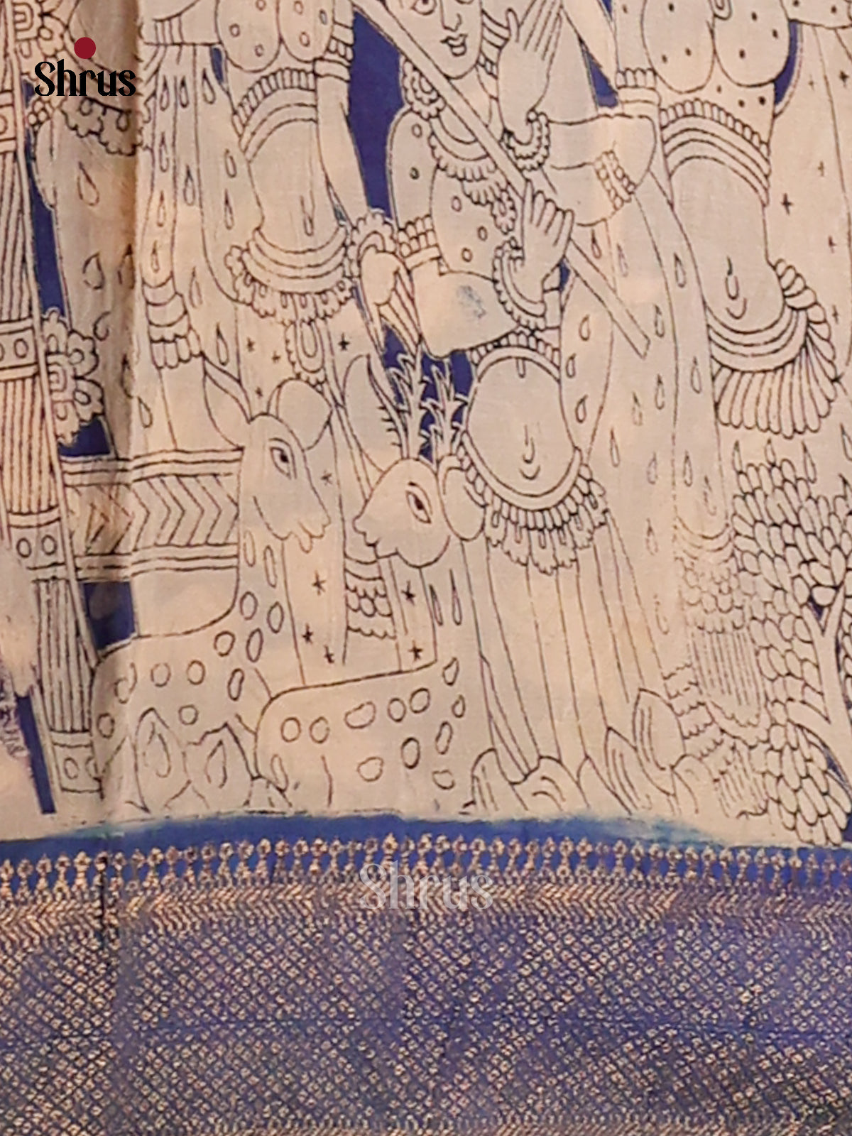 DES28174- chennur-kalamkari Saree - Shop on Shrus.com
