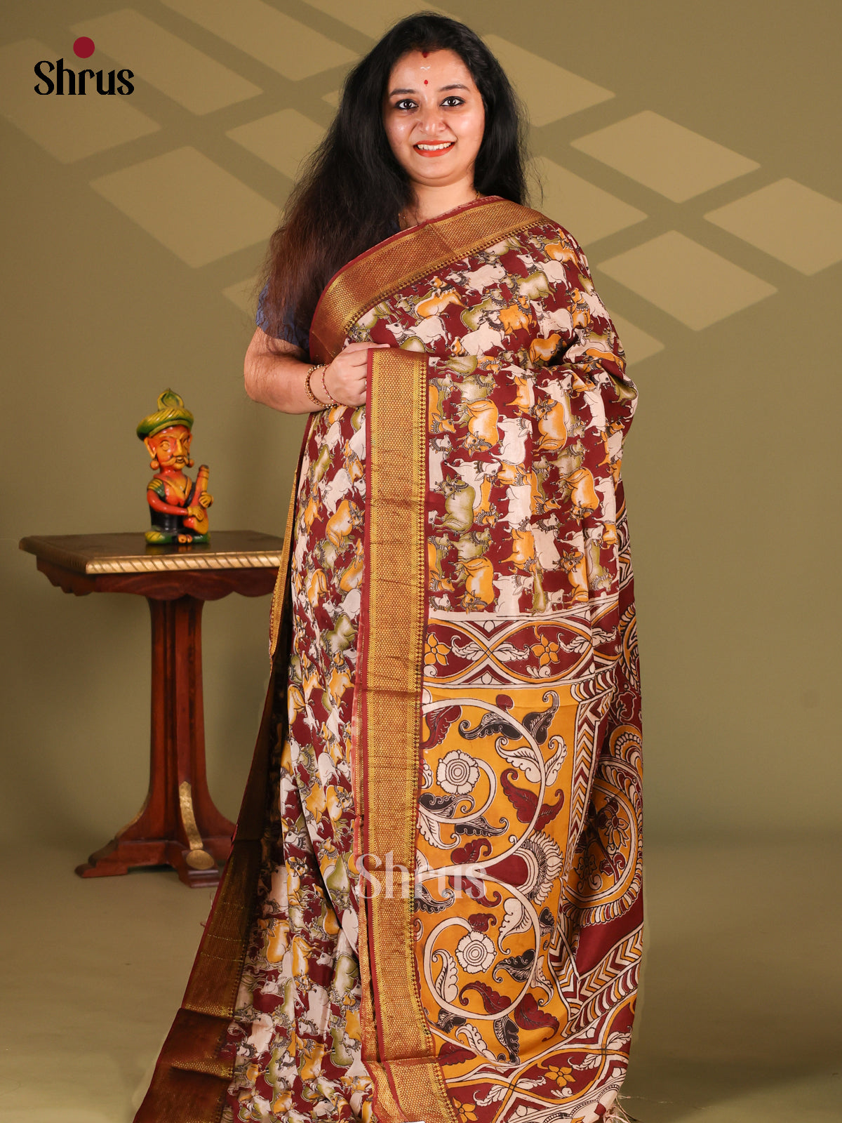 DES28175 - chennur-kalamkari Saree - Shop on Shrus.com