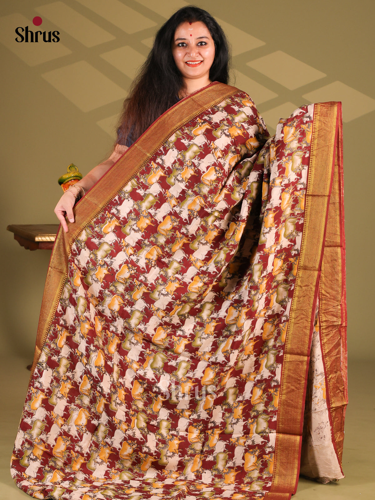 DES28175 - chennur-kalamkari Saree - Shop on Shrus.com