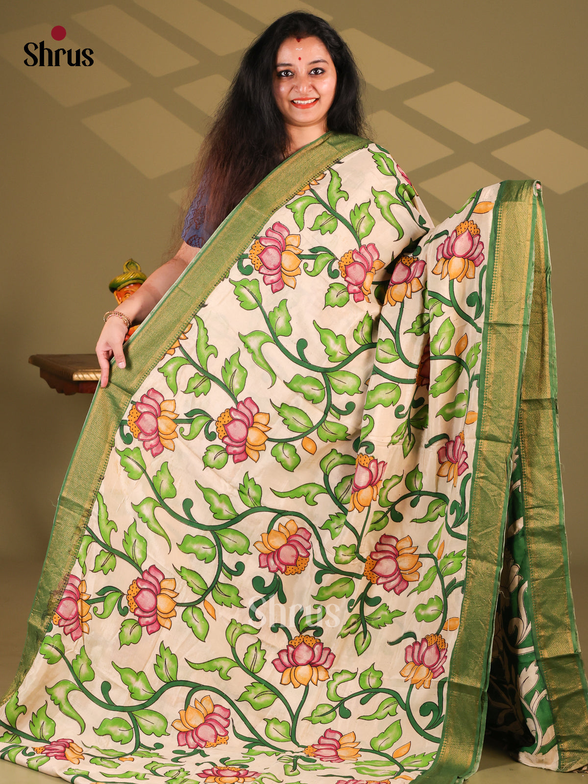 DES28178 - chennur-kalamkari Saree - Shop on Shrus.com