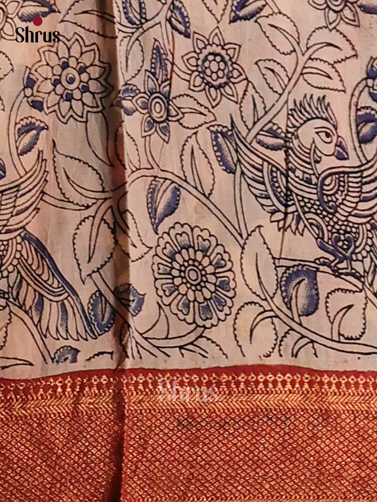 DES28182- chennur-kalamkari Saree - Shop on Shrus.com