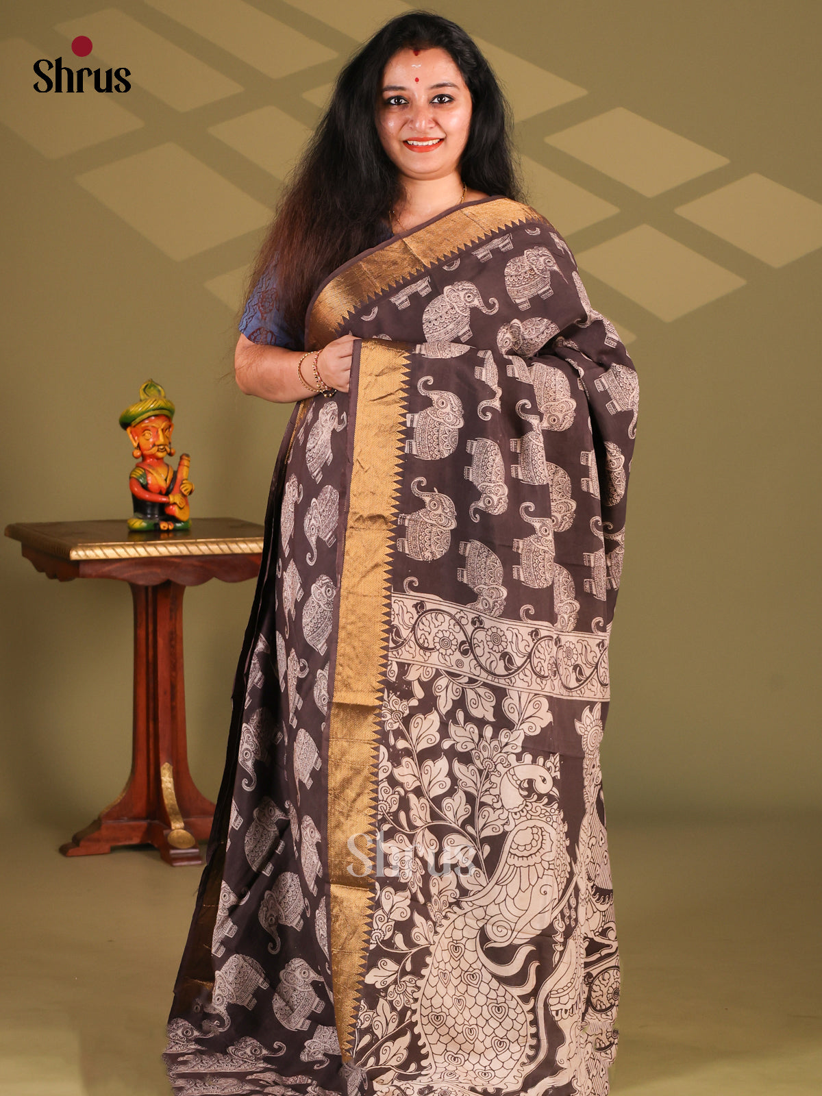 DES28183 - chennur-kalamkari Saree - Shop on Shrus.com