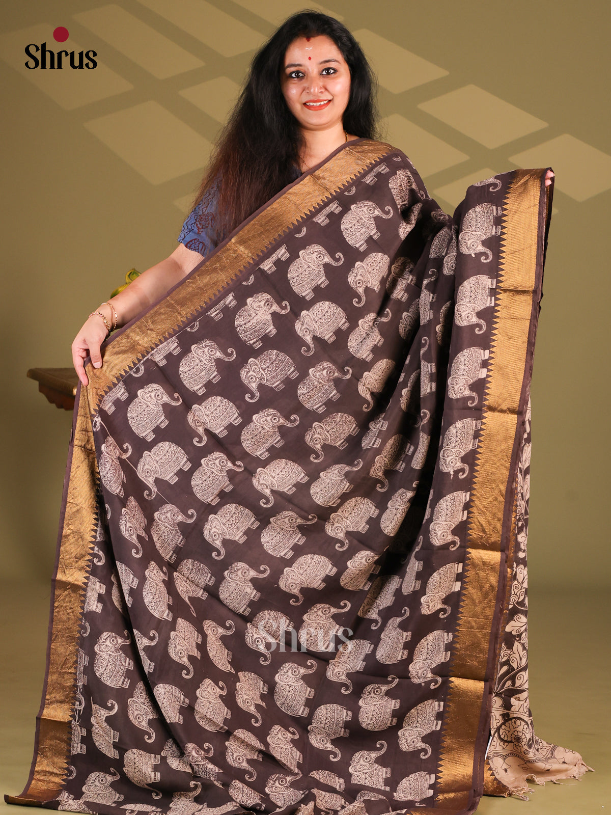 DES28183 - chennur-kalamkari Saree - Shop on Shrus.com