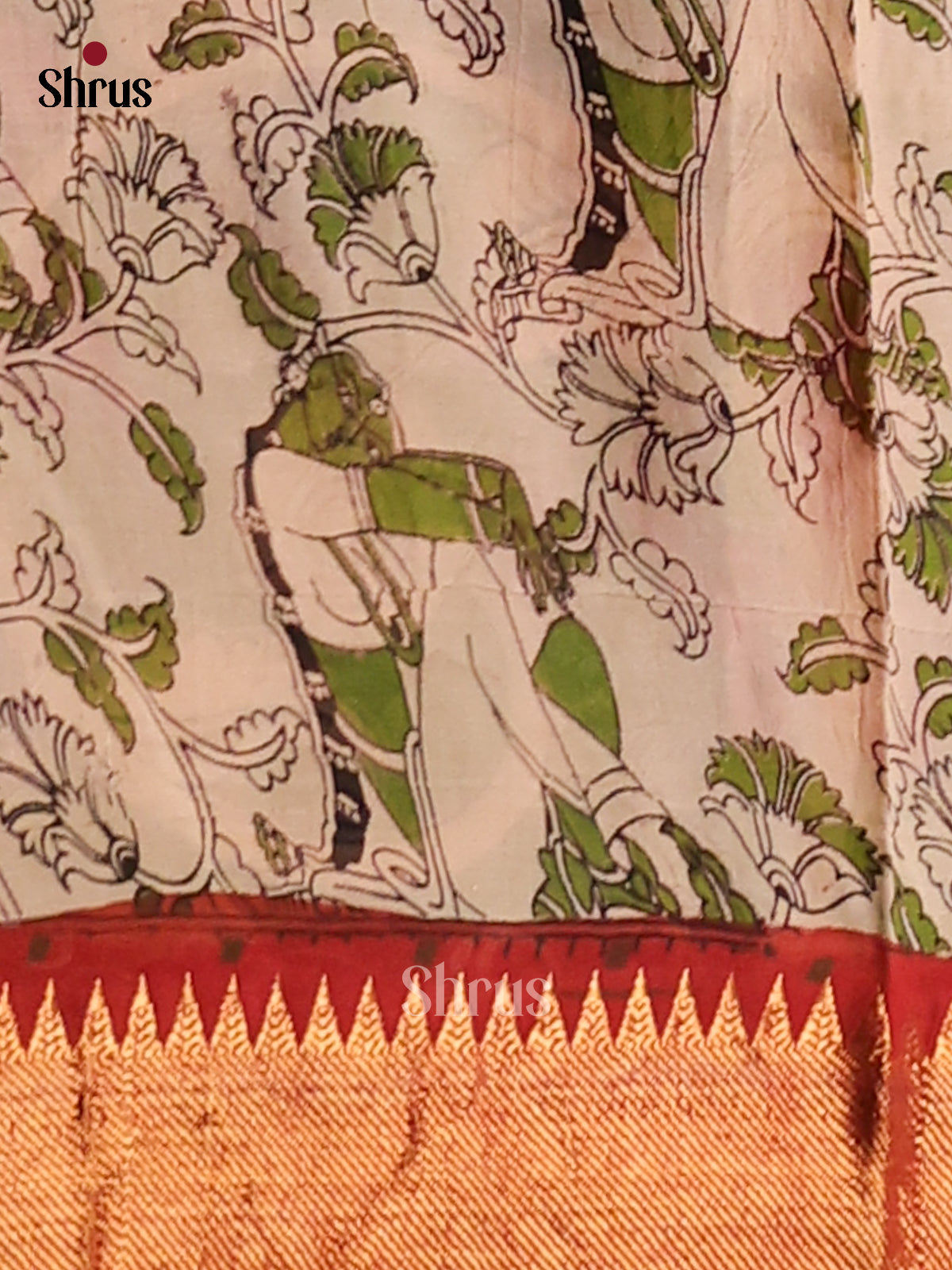 DES28186- chennur-kalamkari Saree - Shop on Shrus.com