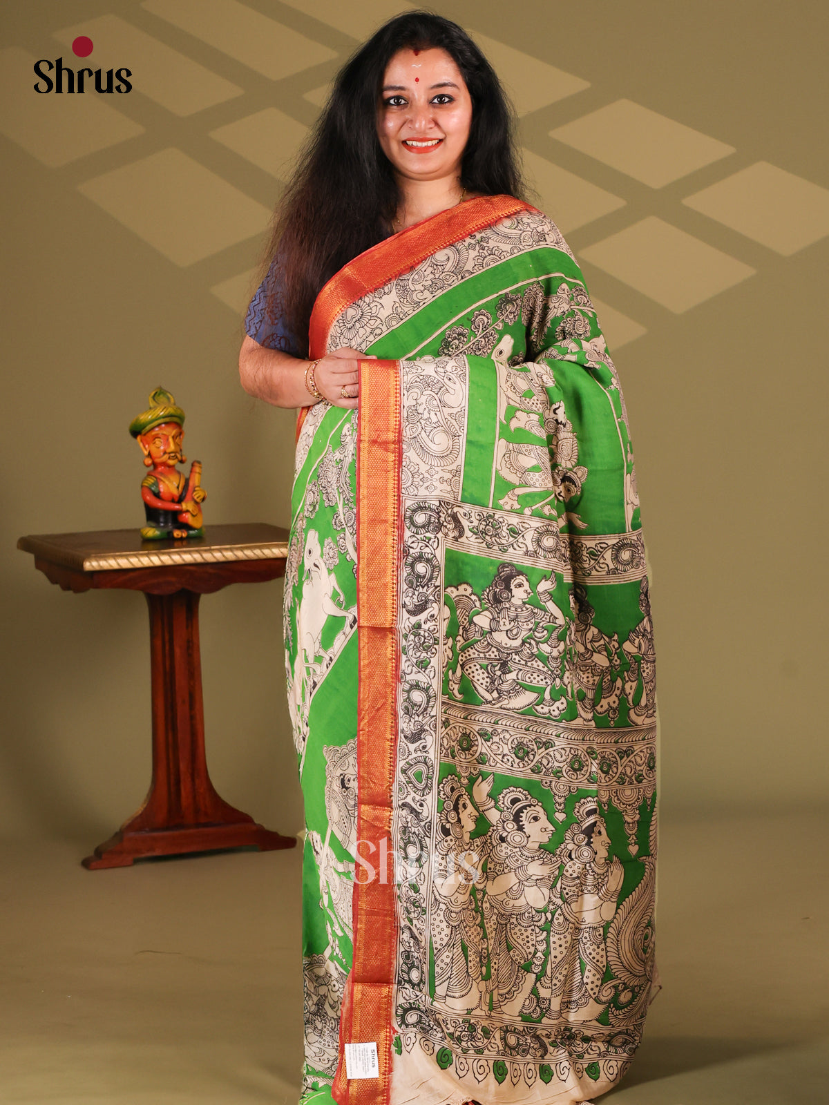 DES28189 - chennur-kalamkari Saree - Shop on Shrus.com