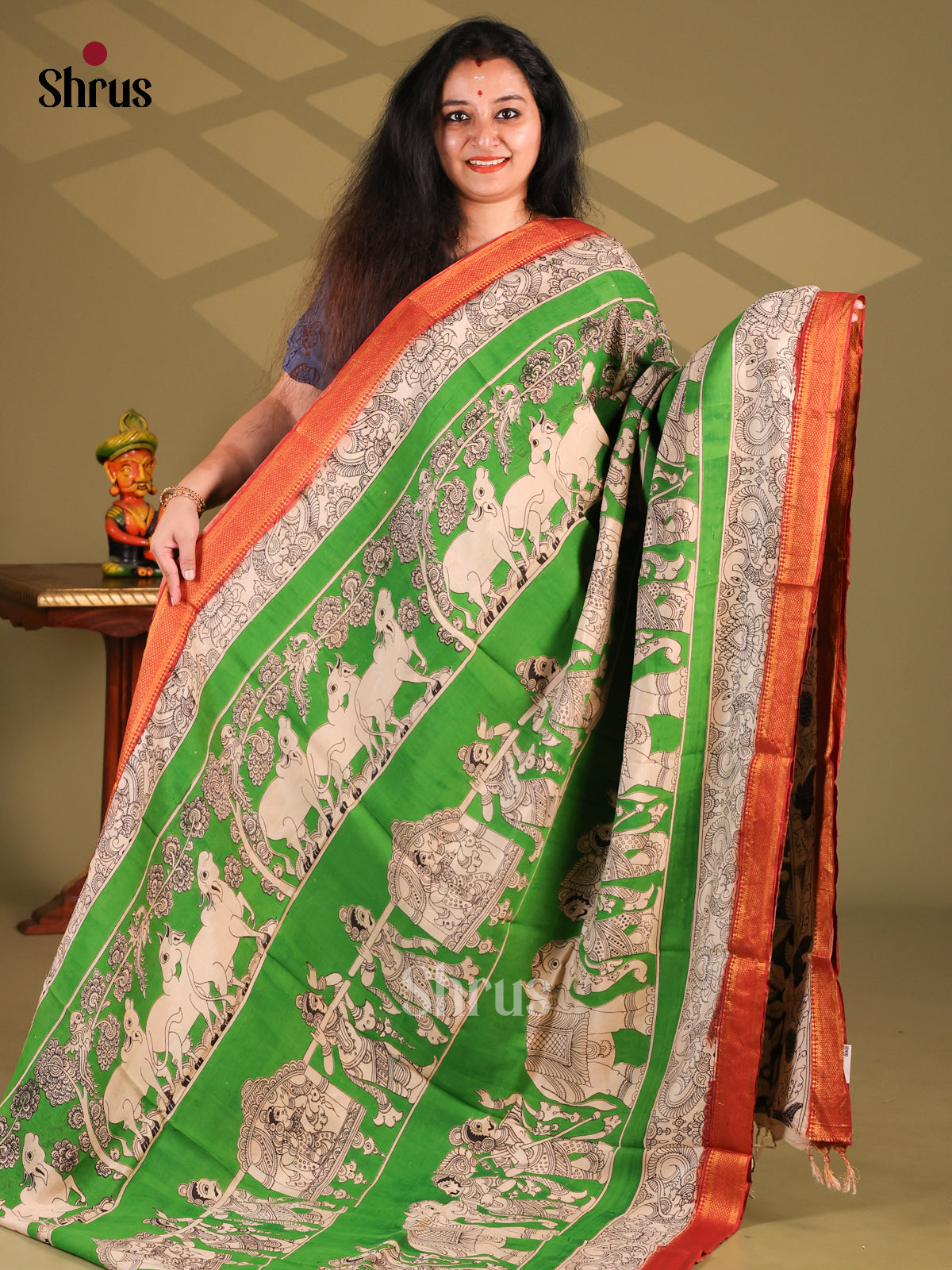 DES28189 - chennur-kalamkari Saree - Shop on Shrus.com