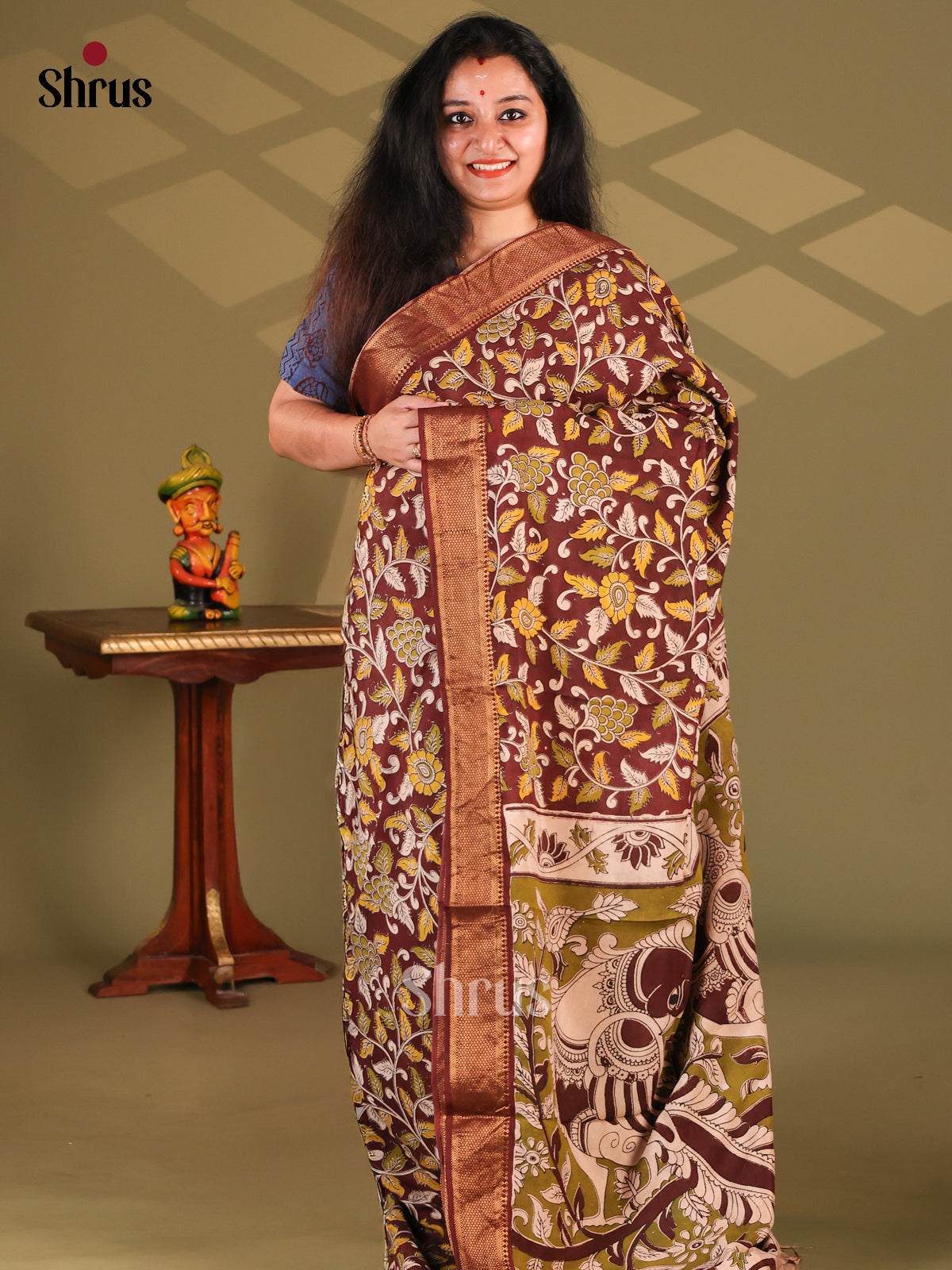DES28192 - chennur-kalamkari Saree - Shop on Shrus.com