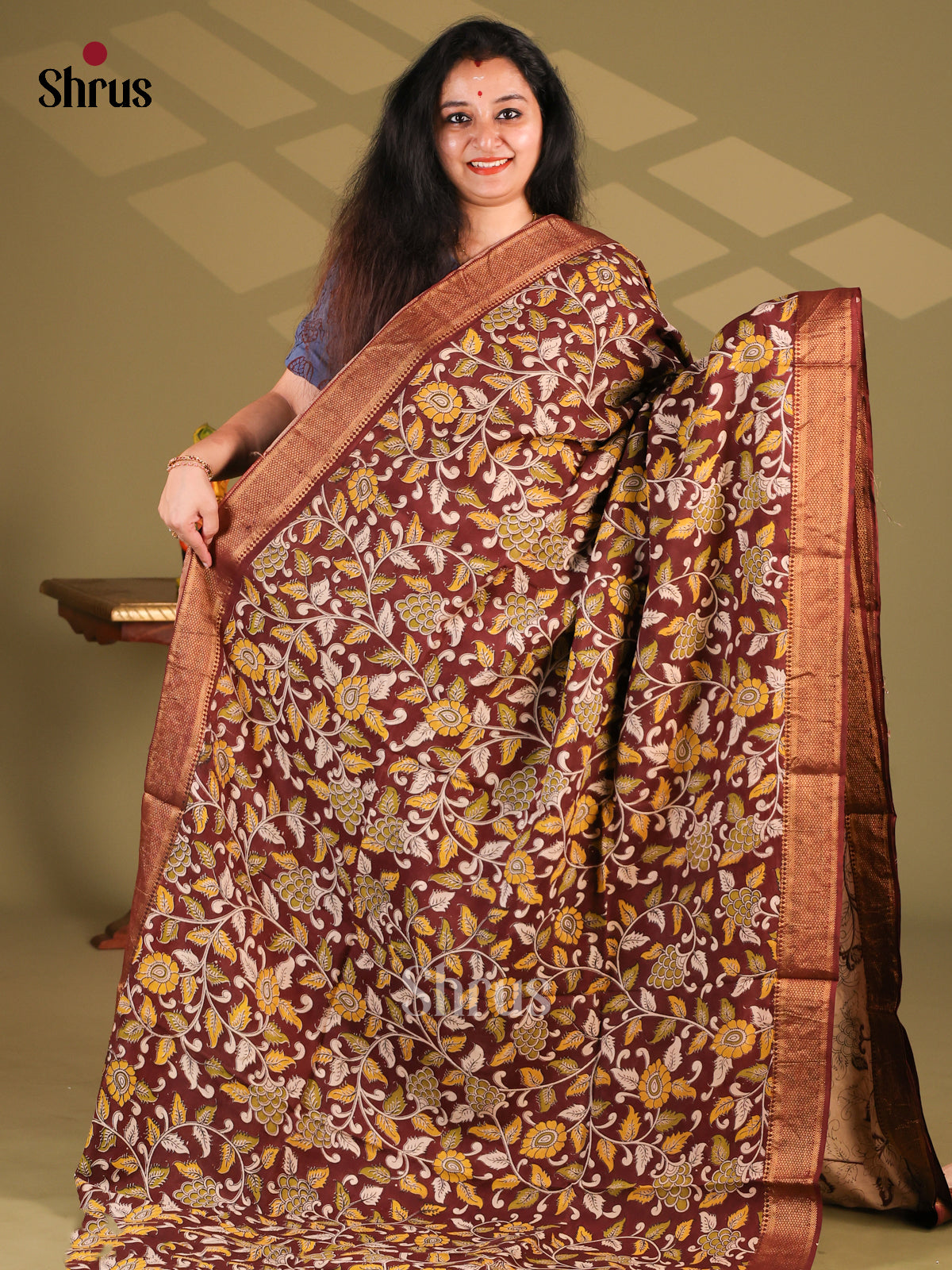 DES28192 - chennur-kalamkari Saree - Shop on Shrus.com