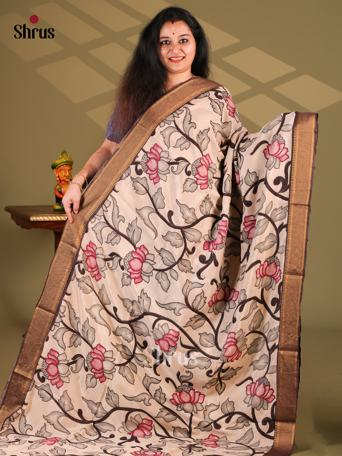DES28193 - chennur-kalamkari Saree - Shop on Shrus.com
