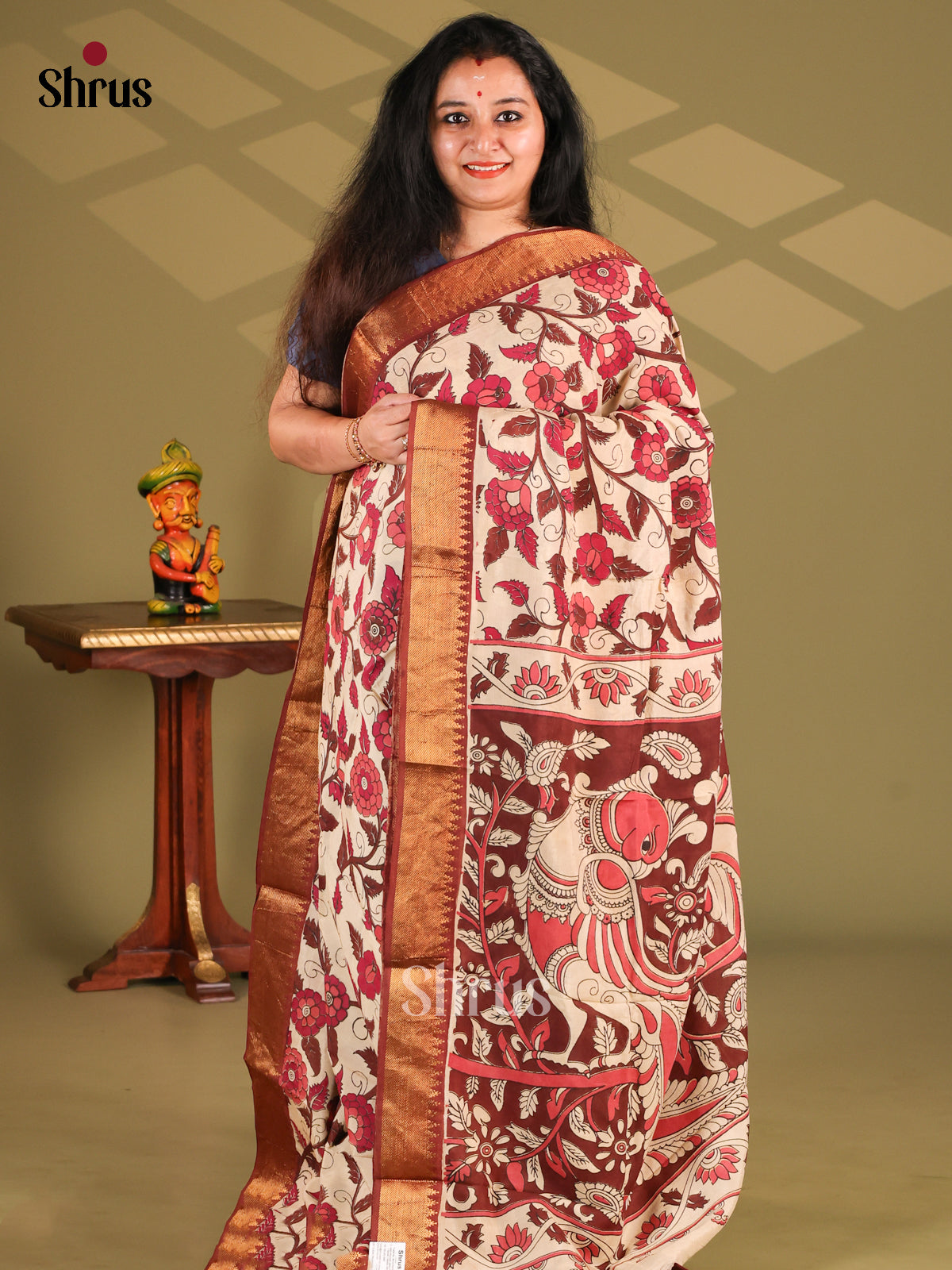 DES28199 - chennur-kalamkari Saree - Shop on Shrus.com