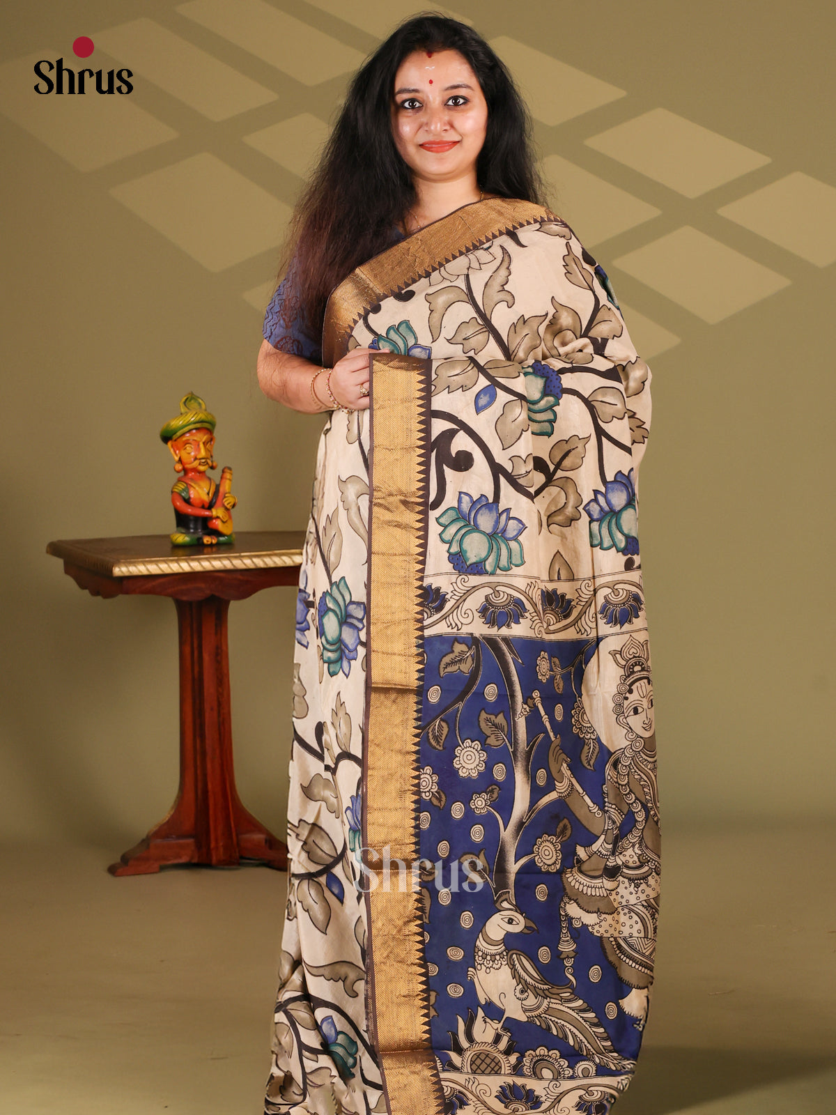 DES28200- chennur-kalamkari Saree - Shop on Shrus.com