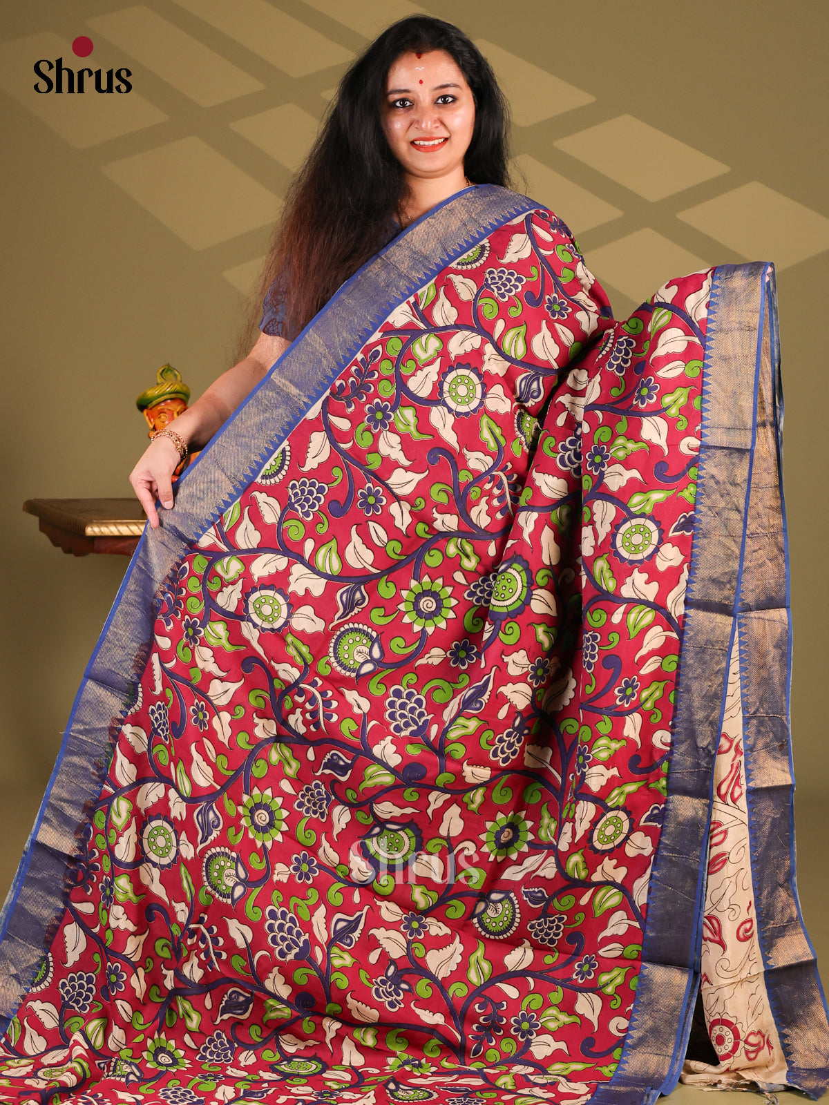 DES28201 - chennur-kalamkari Saree - Shop on Shrus.com